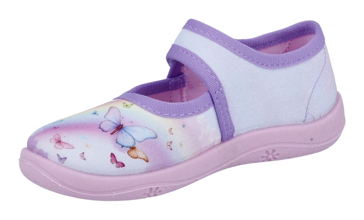 Richter Hausschuh »Mia«  Kindergartenschuh, Klettschuh mit WMS, Größeschablone zum Download