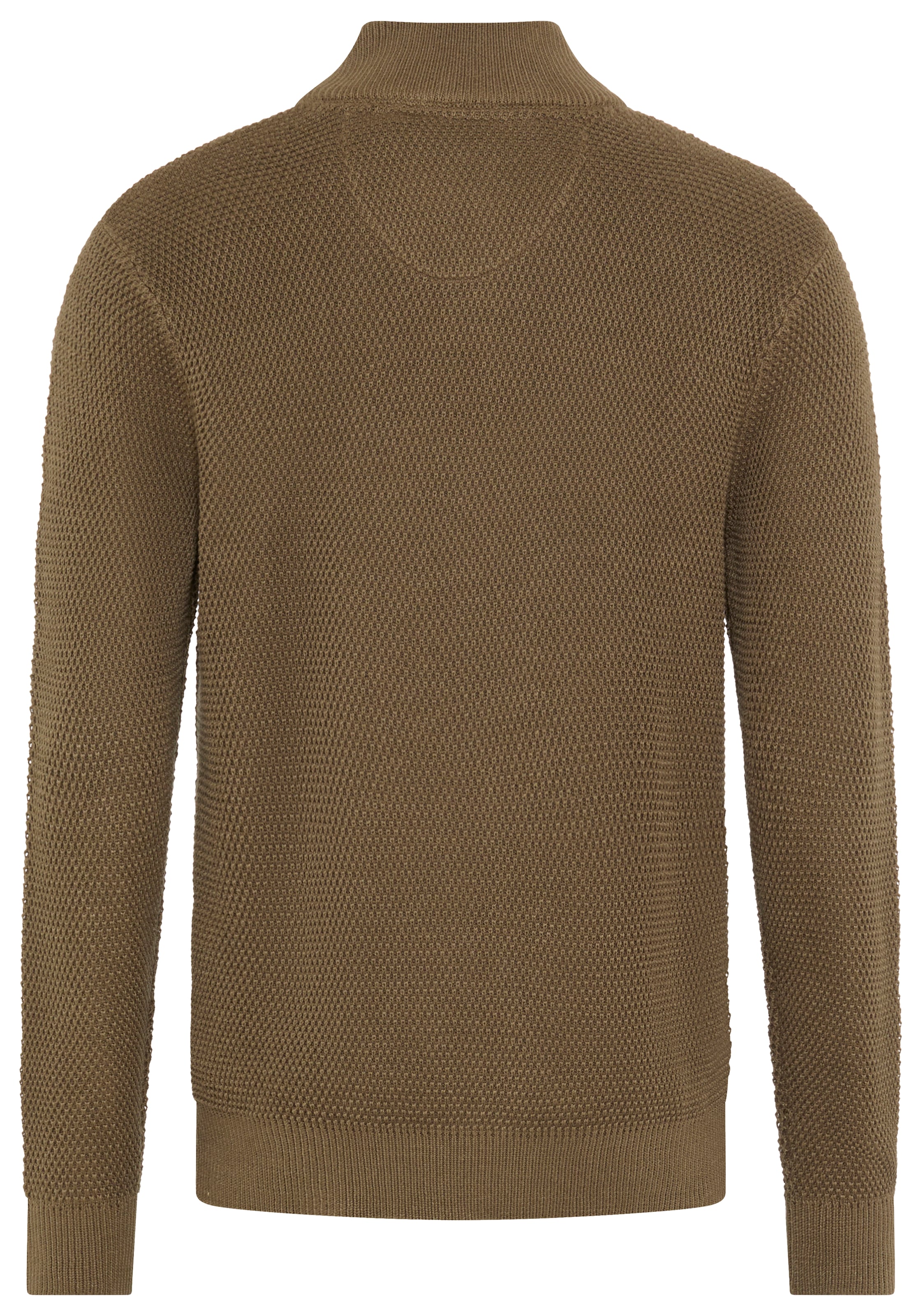 DELMAO Troyer »Neue Kollektion! Highlight Kontrast- Reißverschluß« aus Strickmaterial, Regular Fit, mit Label-Applikation