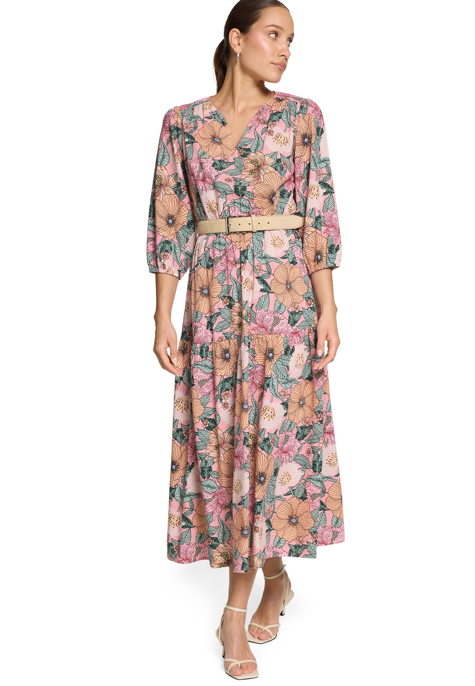 Zero Maxikleid »Maxikleid mit Blumenprint«