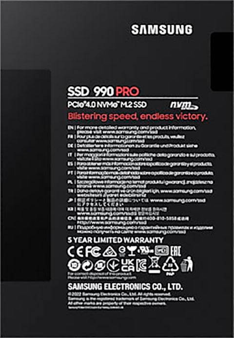 Samsung interne SSD »990 PRO NVMe™ M.2« 1 TB Anschluss PCIe Gen 4.0 x4
