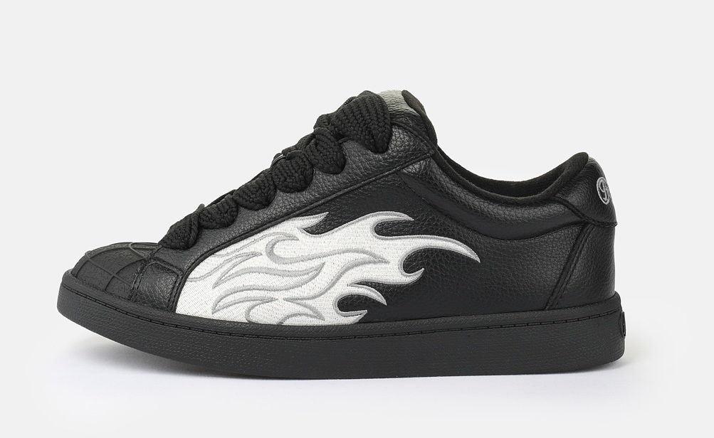 Buffalo Sneaker »LIBERTY«  , Freizeitschuh, Schnürschuh, Halbschuh mit trendigem Flammenmotiv