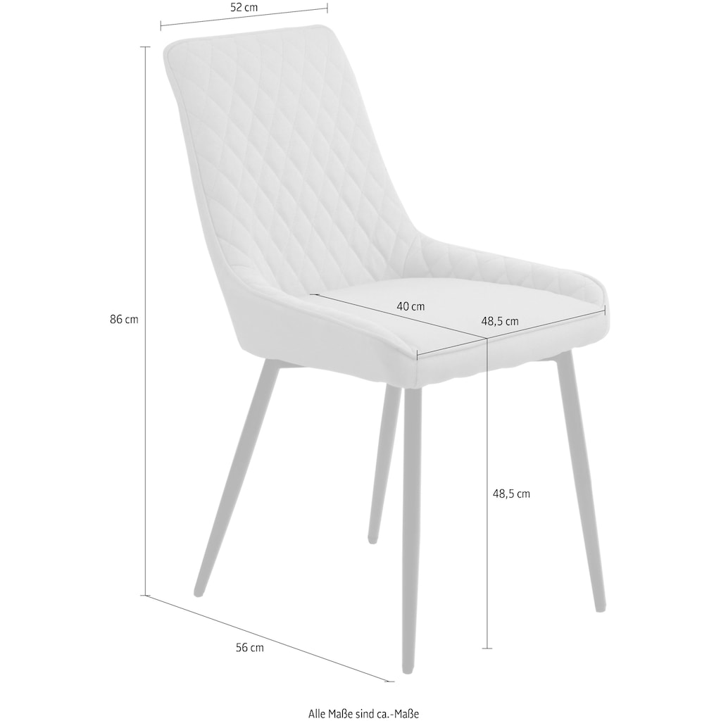 INOSIGN Polsterstuhl, (Set), 2 St., Stoff