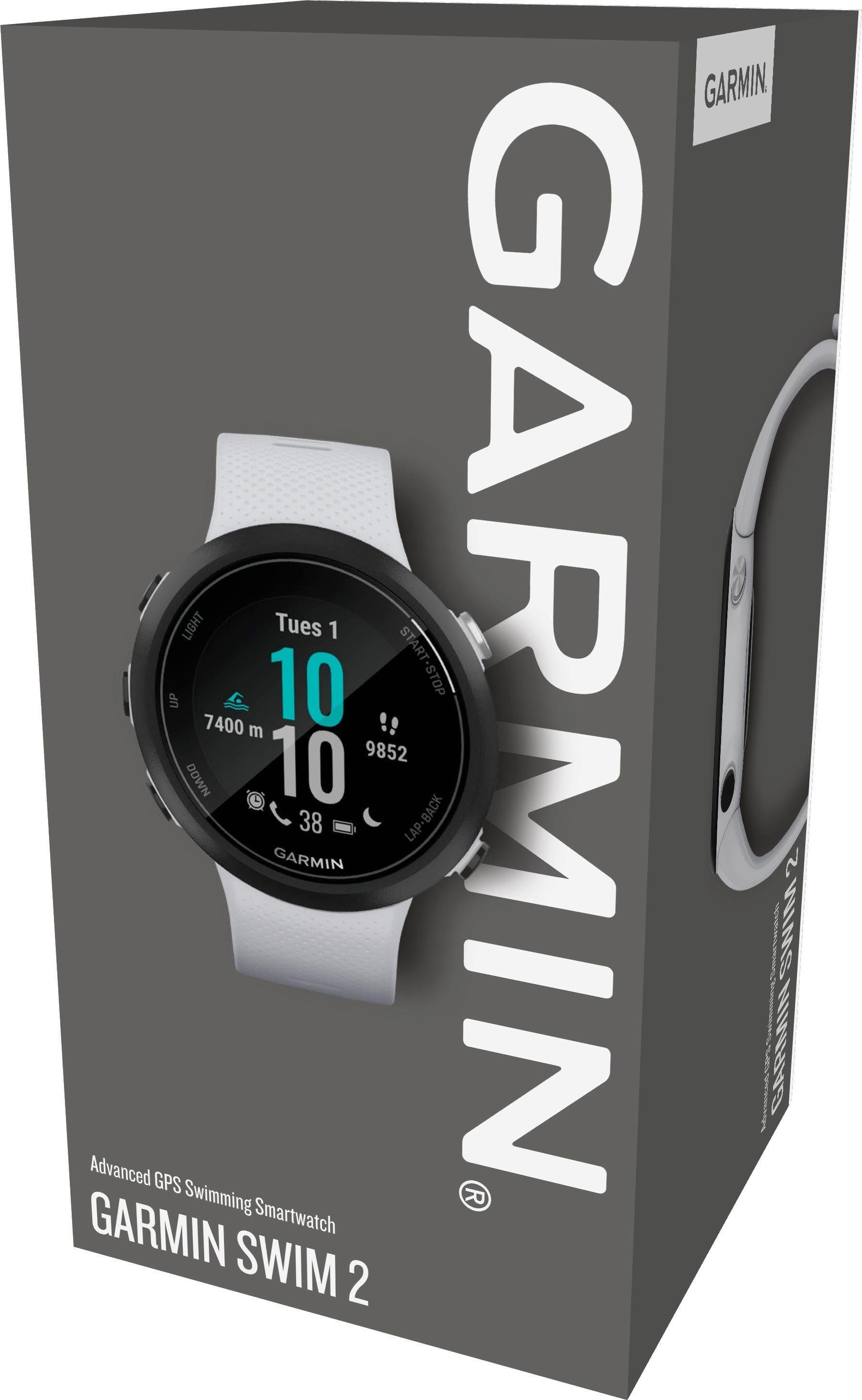 Garmin Smartwatch »Swim2 mit UNIVERSAL 20 ➥ Garantie XXL Jahre Silikon-Armband 3 | mm«