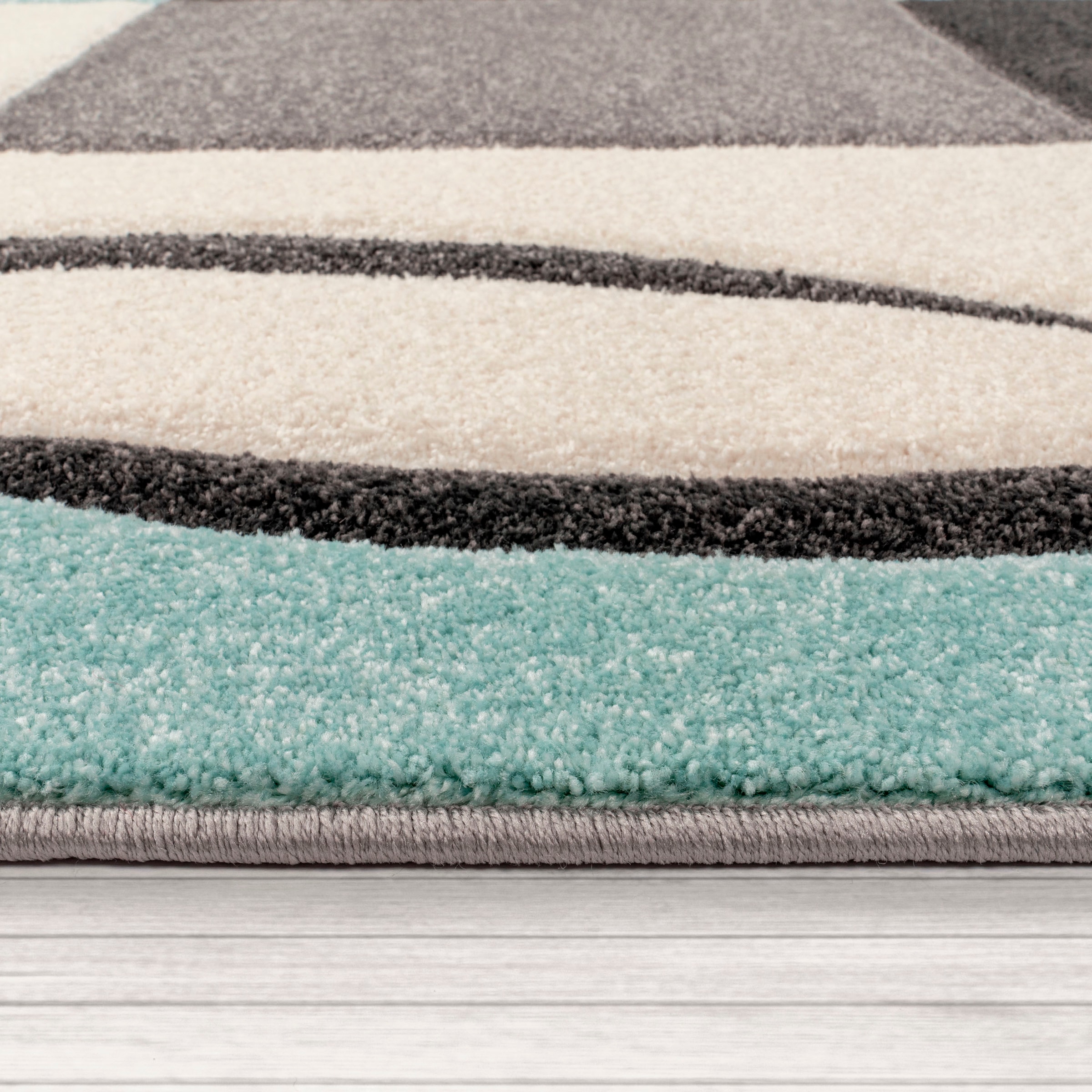 Teppich Pastell-Farben, modernes Design, »Lara mit Paco Konturenschnitt Home Kurzflor, 235«, rechteckig,
