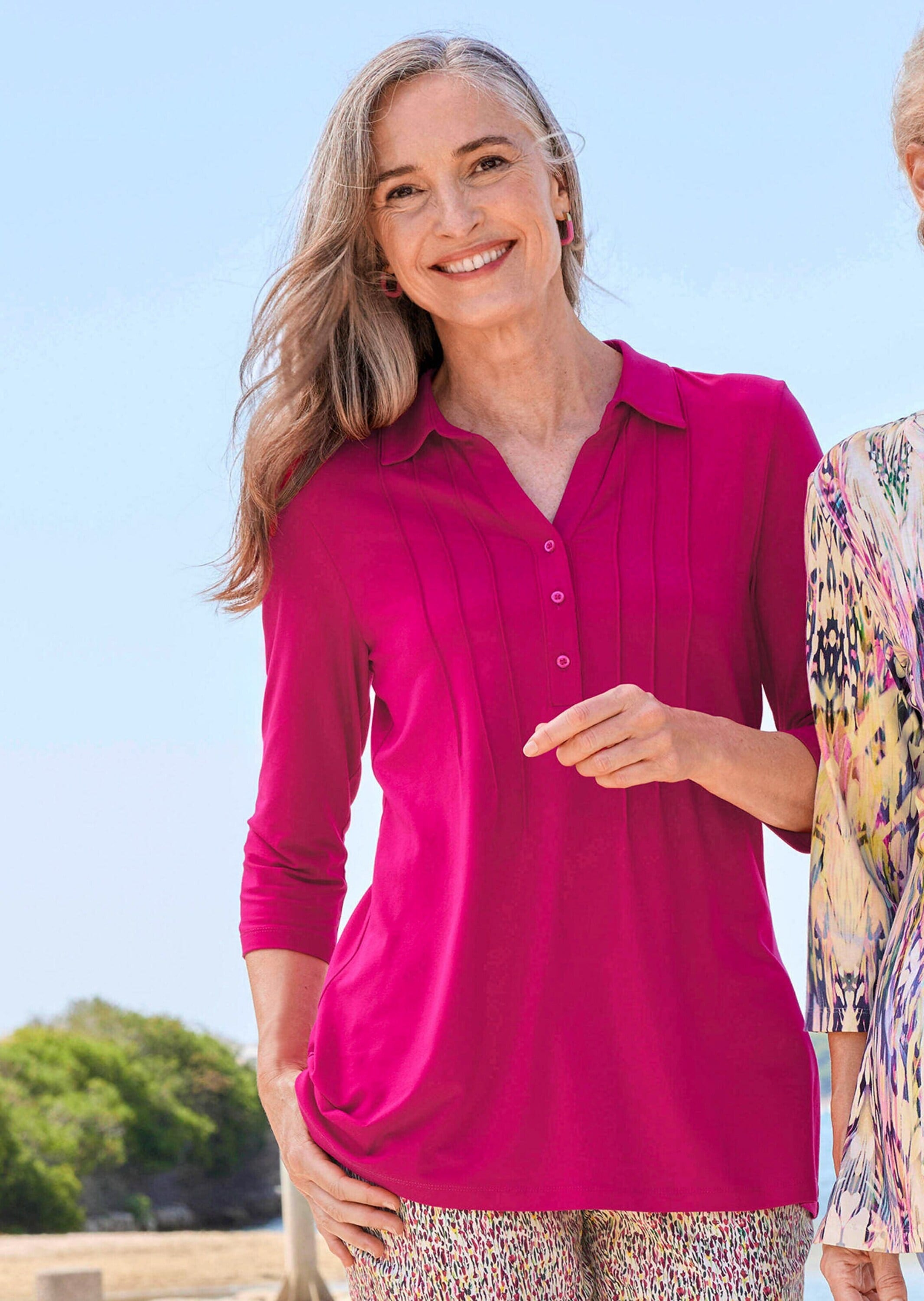 GOLDNER Tunika »Kurzgröße Elegantes Blusenshirt mit Biesen« stretchbequeme Jerseyqualität