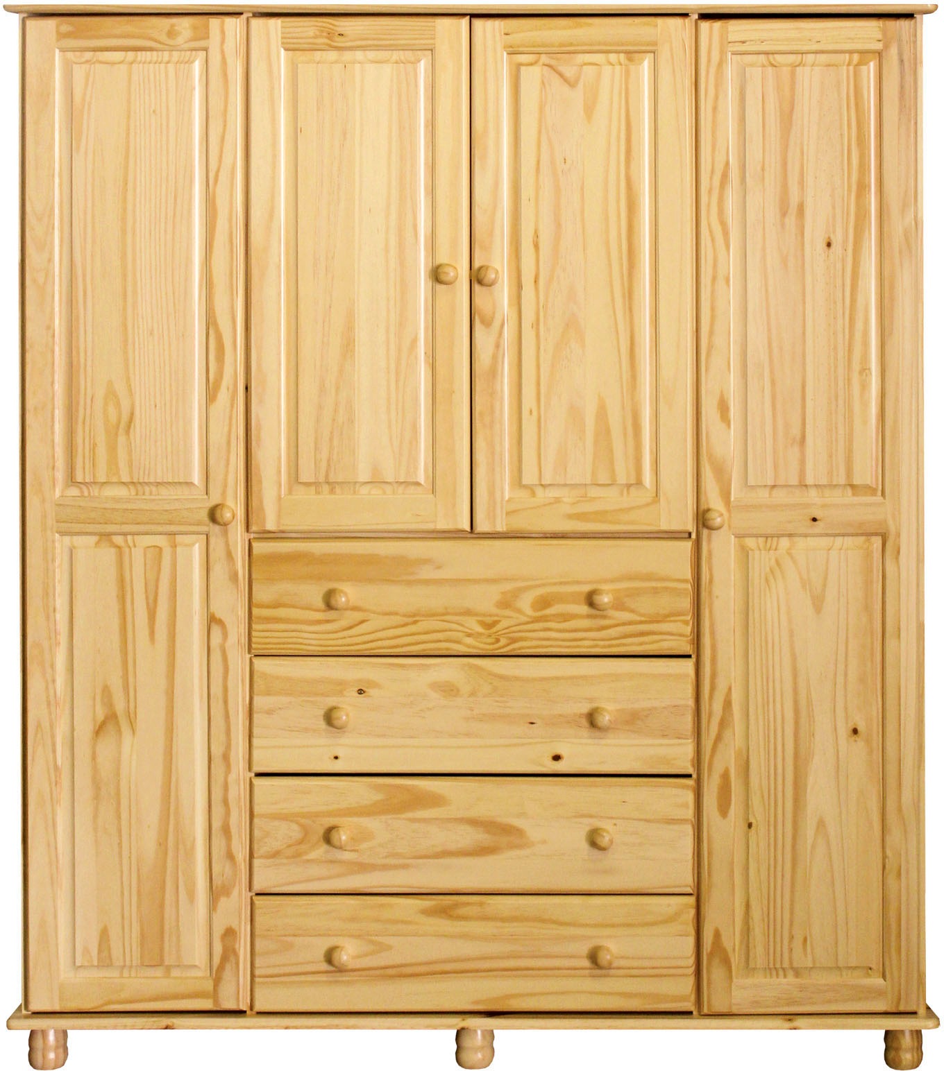 Home affaire Kleiderschrank, (1 St.), gefertigt aus massivem Kiefernholz