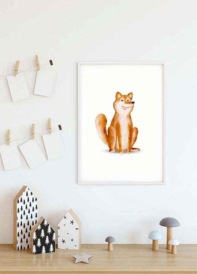Komar Bild »Cute Animal Dog« Tiere 1 Stk. tlg. Wandbild zur Dekoration - ohne Rahmen