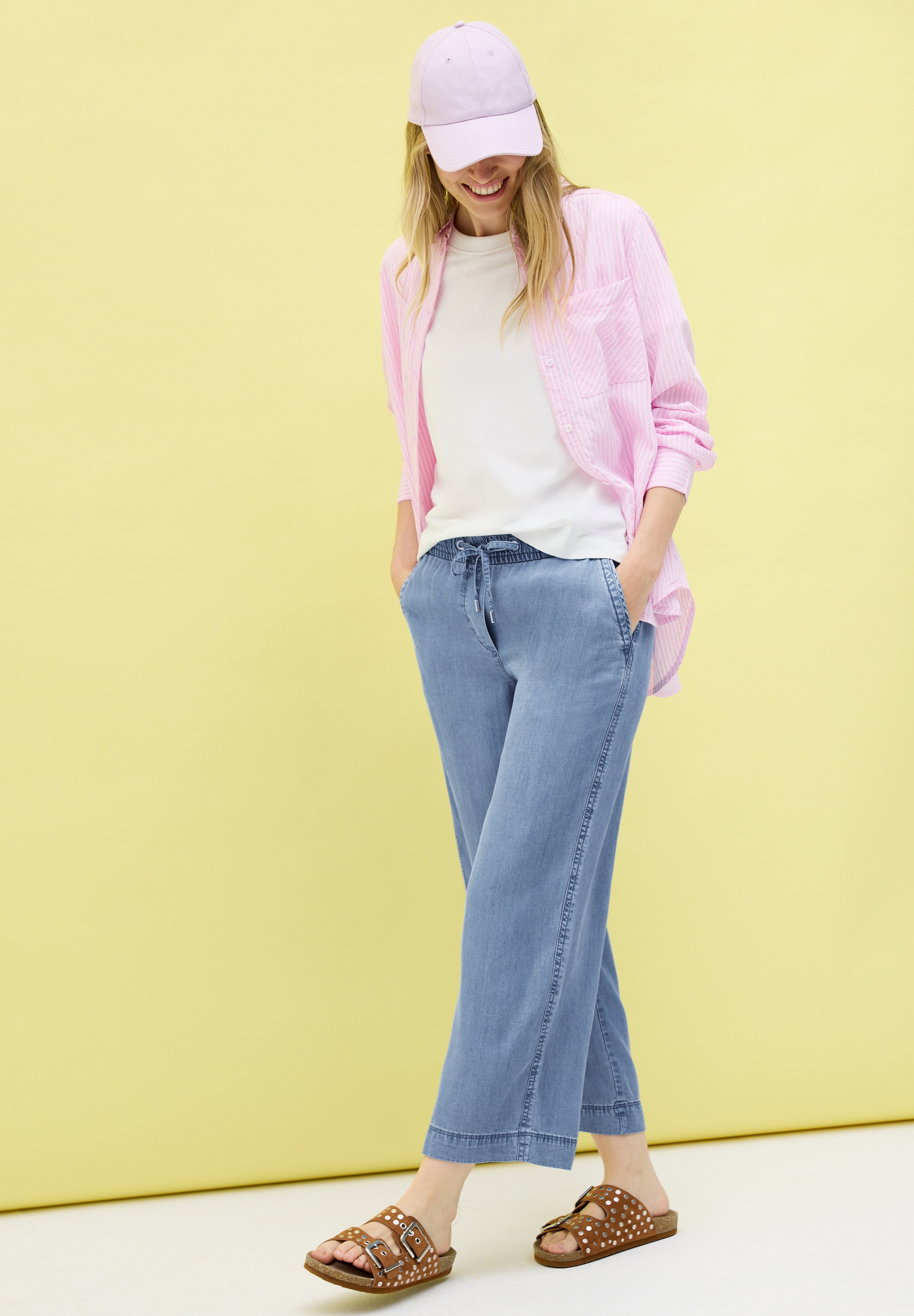 Cecil Stoffhose »Style Neele«, Sommerhose mit elatischem Bund und Gummizug