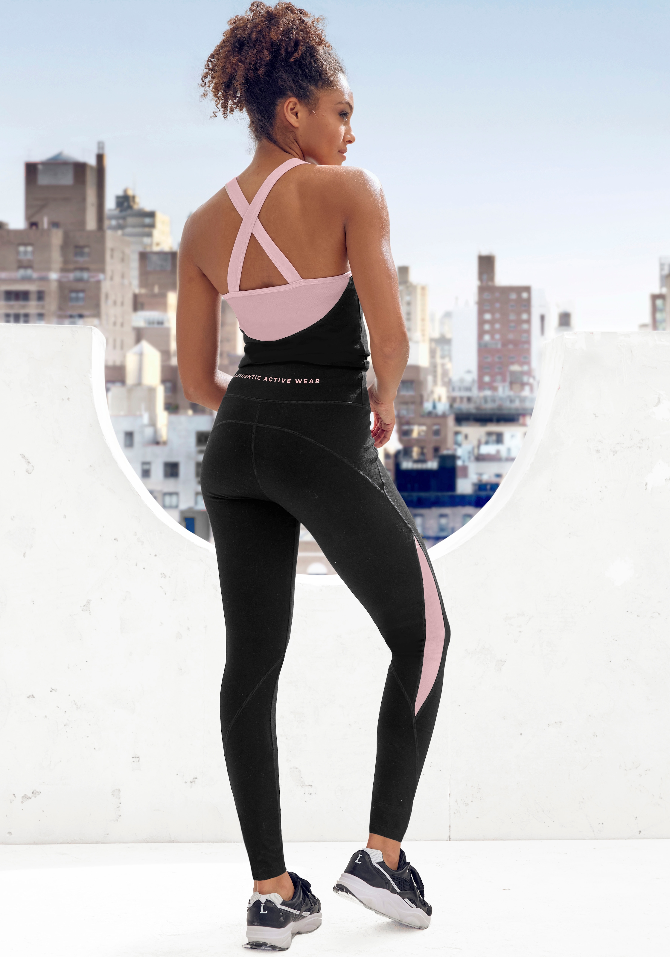 Vivance active Funktionsleggings, Sportleggings mit breitem Komfortbund