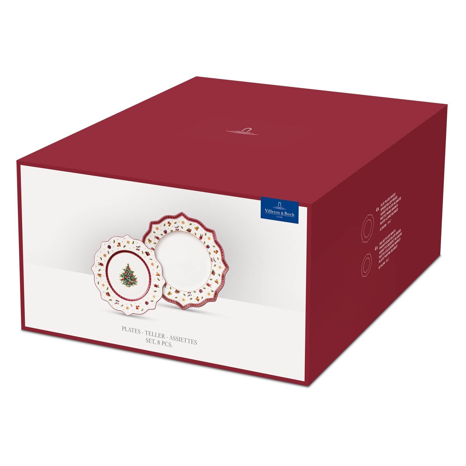 Villeroy & Boch Geschirr-Set »Teller-Set Toy's Delight weiß-rot«