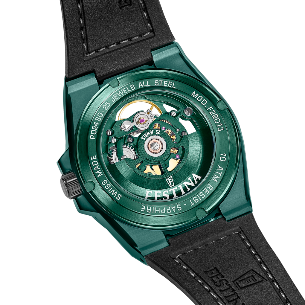 Festina Automatikuhr »Automatic« Armbanduhr, Herrenuhr, Swiss Made, Mechanische Uhr, Lederarmband