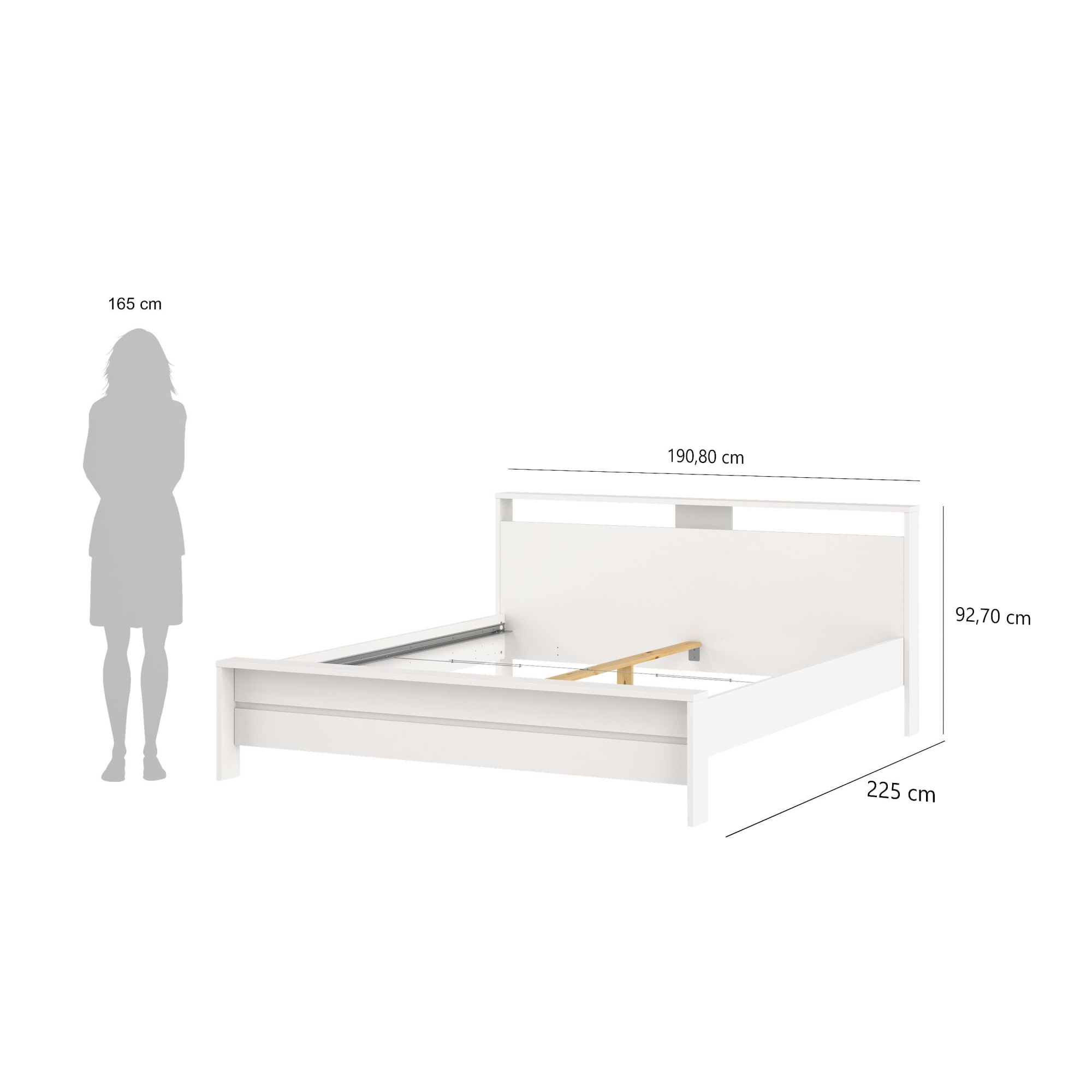 Home affaire Bettgestell »Next Bett 180 x 200 cm« Modernes Bett mit Ablagefach und verstellbarem Lattenrost.