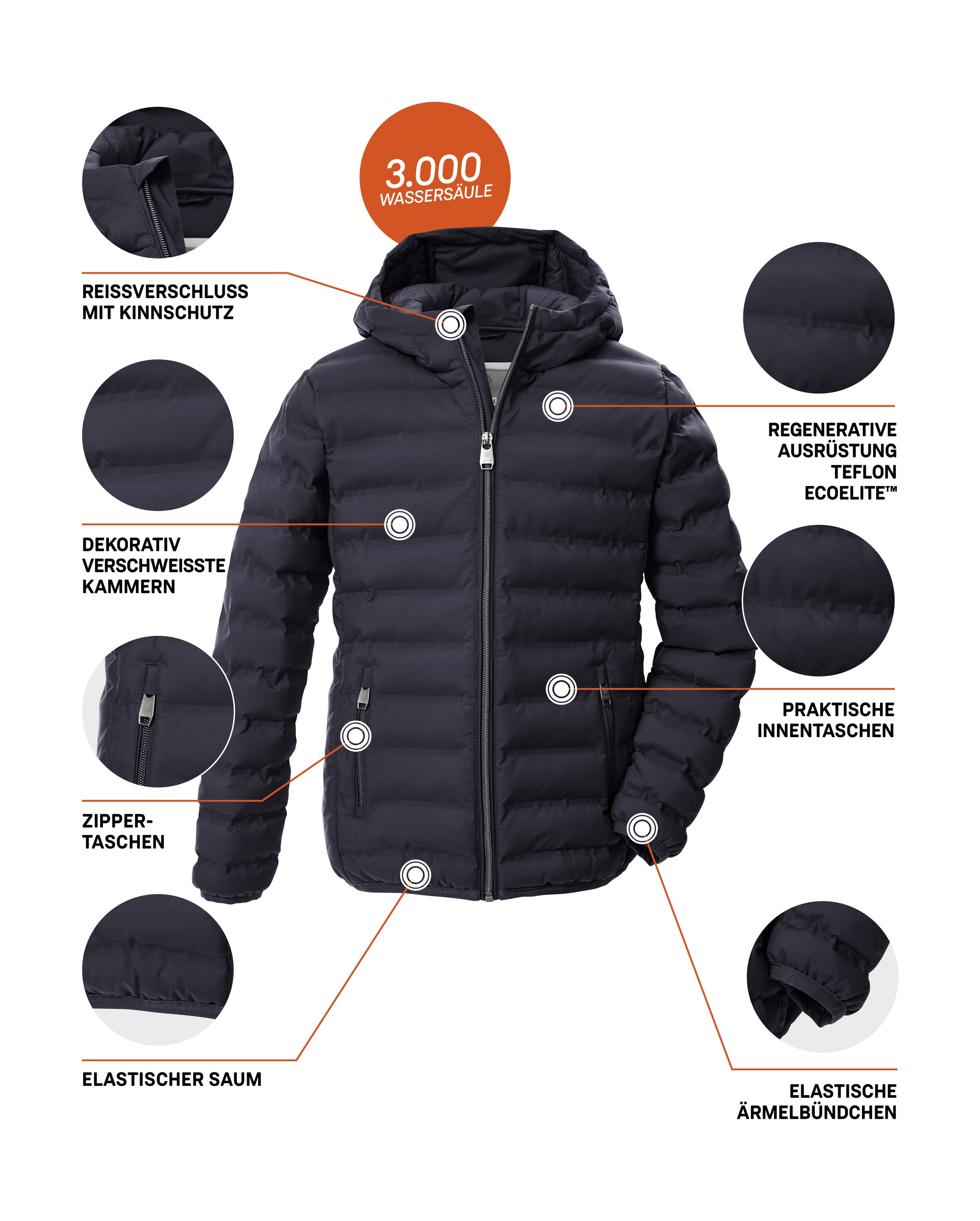 G.I.G.A. DX by killtec Steppjacke »Mädchen Steppjacke OOGW 2« Leichte. winddichte Mädchen Steppjacke, wasserabweisend