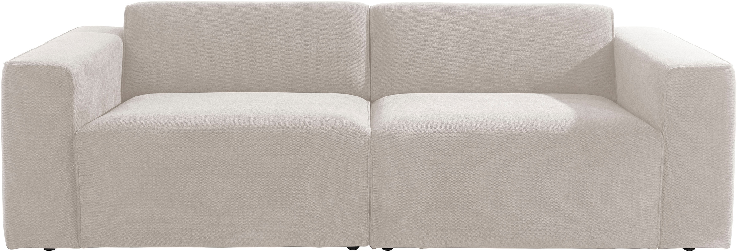 andas 3-Sitzer »Noord mit Kedernaht, Breite 232 cm«, Cord, Struktur, Webstoff, mit Wellenunterfederung, Massivholzrahmen