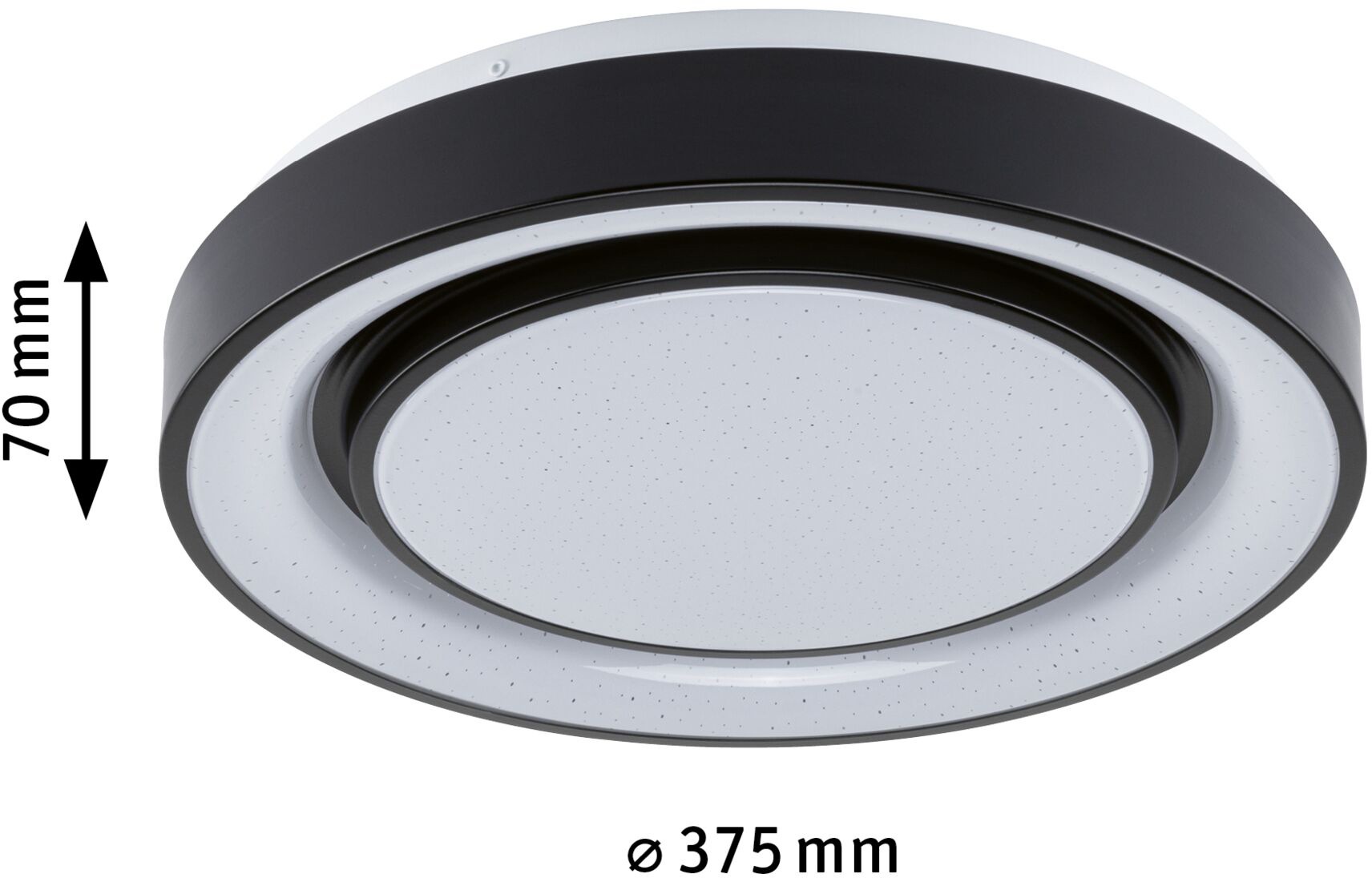 Paulmann LED Deckenleuchte »Rainbow Dynamic 22W 375mm Weiß/Schwarz 230V«, 1 flammig, RGBW TunableWhite