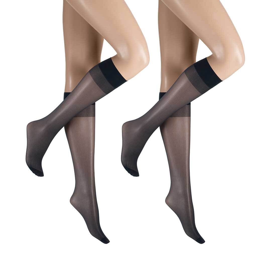 Hudson Feinkniestrümpfe »Kniestrumpf Simply 20 To Go 2-Pack«
