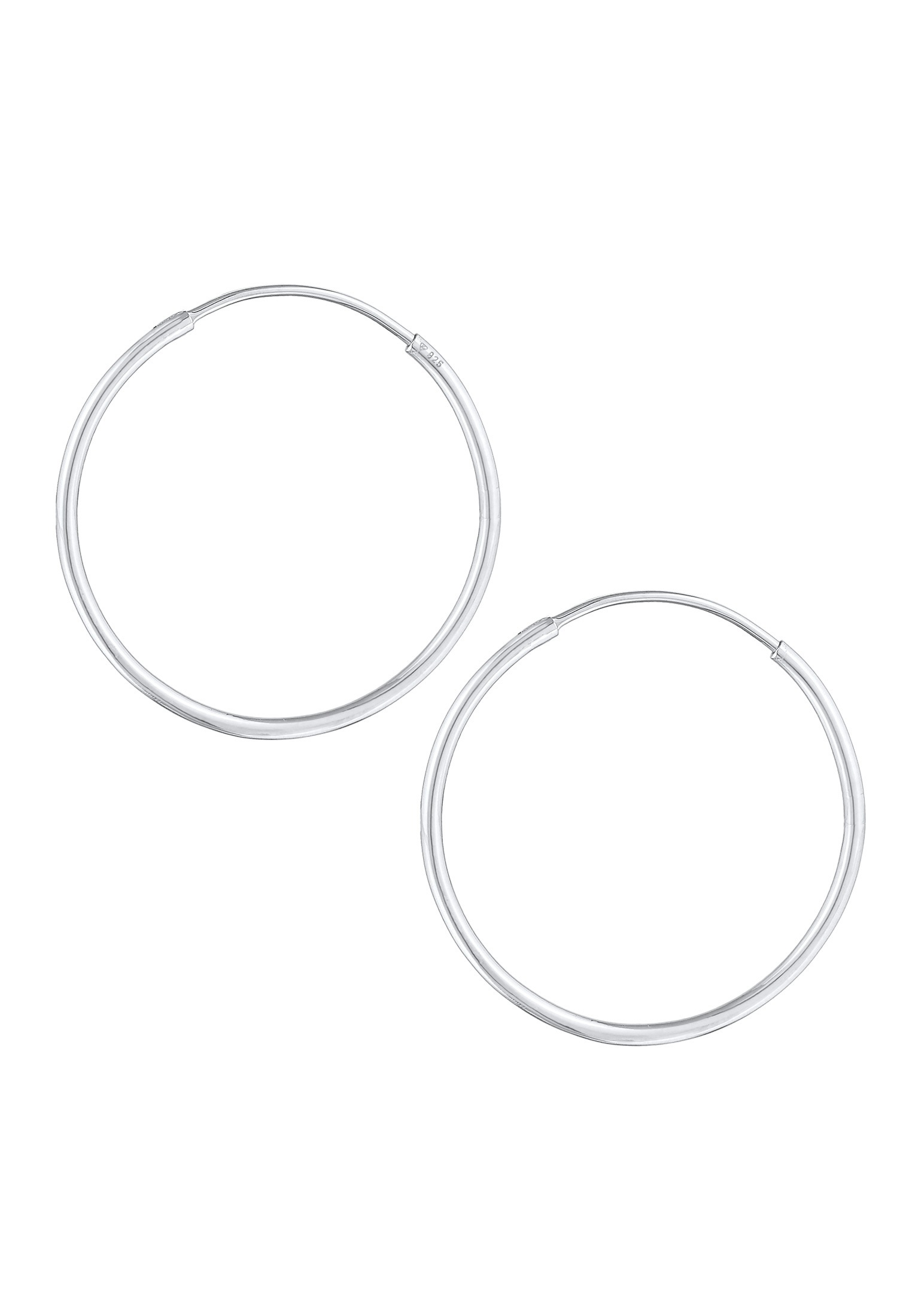 Elli Paar Creolen »Ohrringe Creolen Basic Klassisch (40 mm) 925 Silber«
