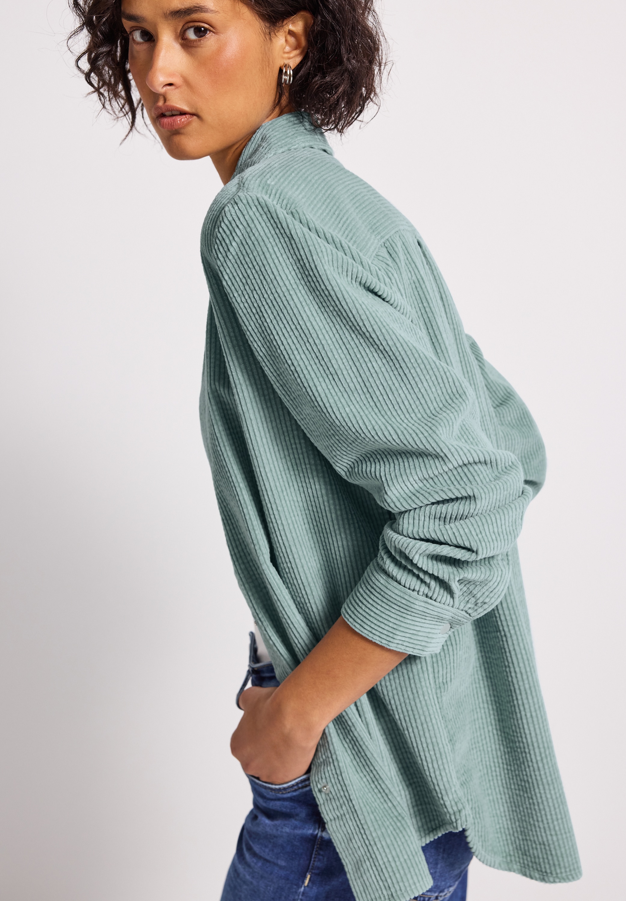 STREET ONE Hemdbluse, mit Hemdkragen