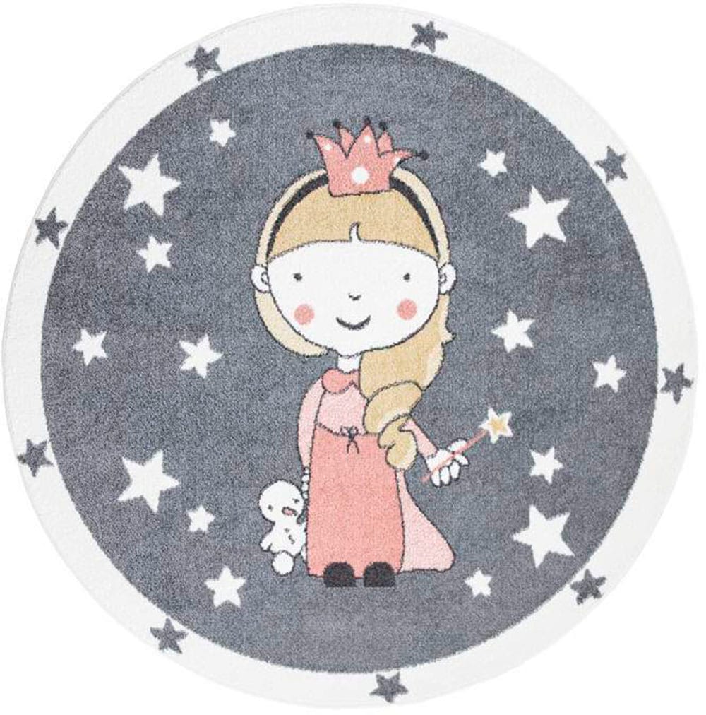 Carpet City Kinderteppich »ANIME893«, rund, 11 mm Höhe, Kinderzimmer Teppich Modern mit lustigen Cartoon-Figuren, Multi