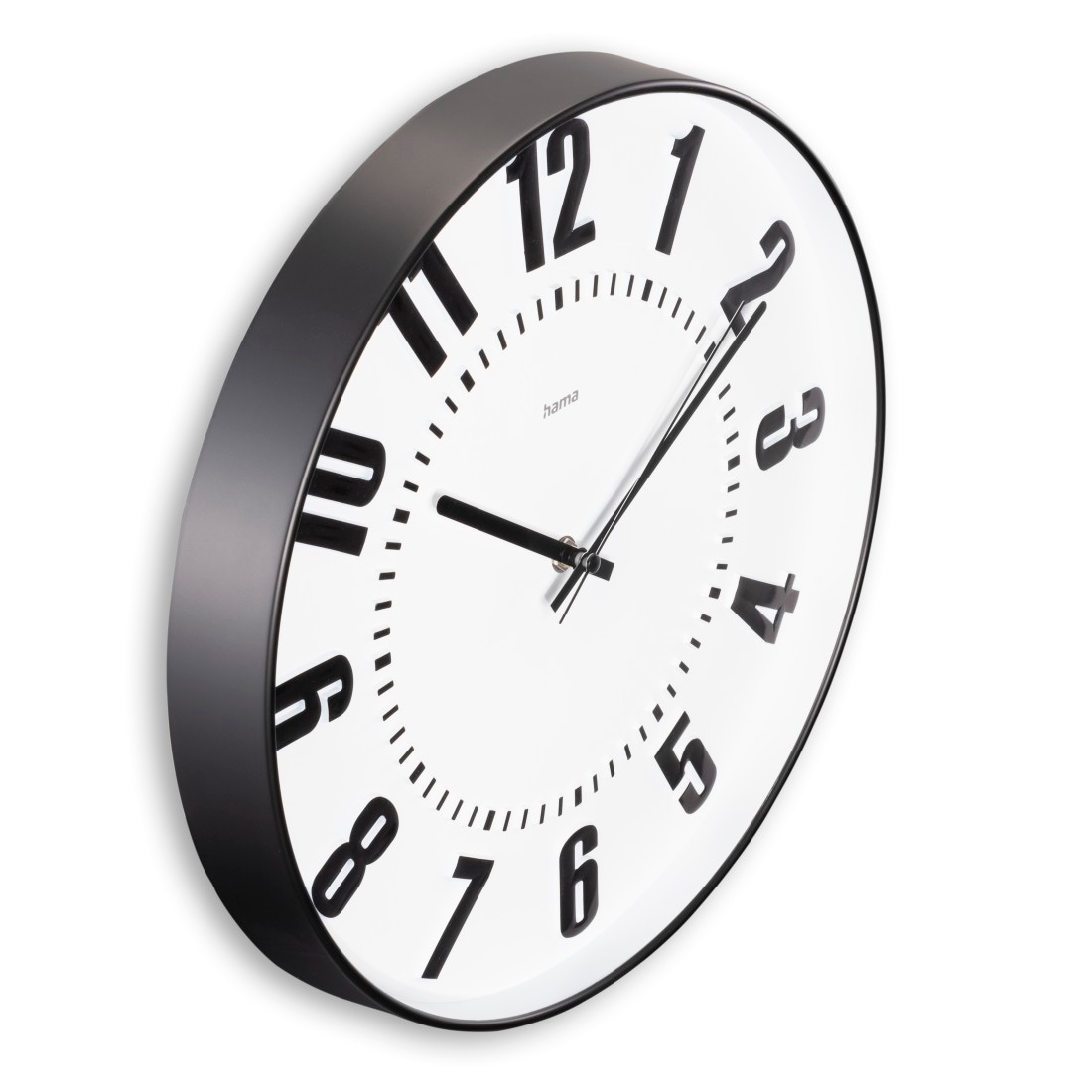 Hama Wanduhr »Uhr "Formentera", Ø 35 cm, ohne Ticken, Schwarz« geräuscharm