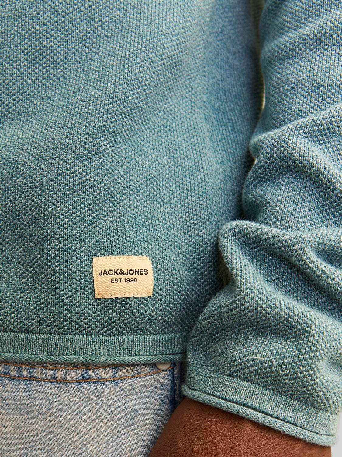 Jack & Jones Rundhalspullover »JJEHILL KNIT CREW NECK NOOS«, aus Strukturstrick