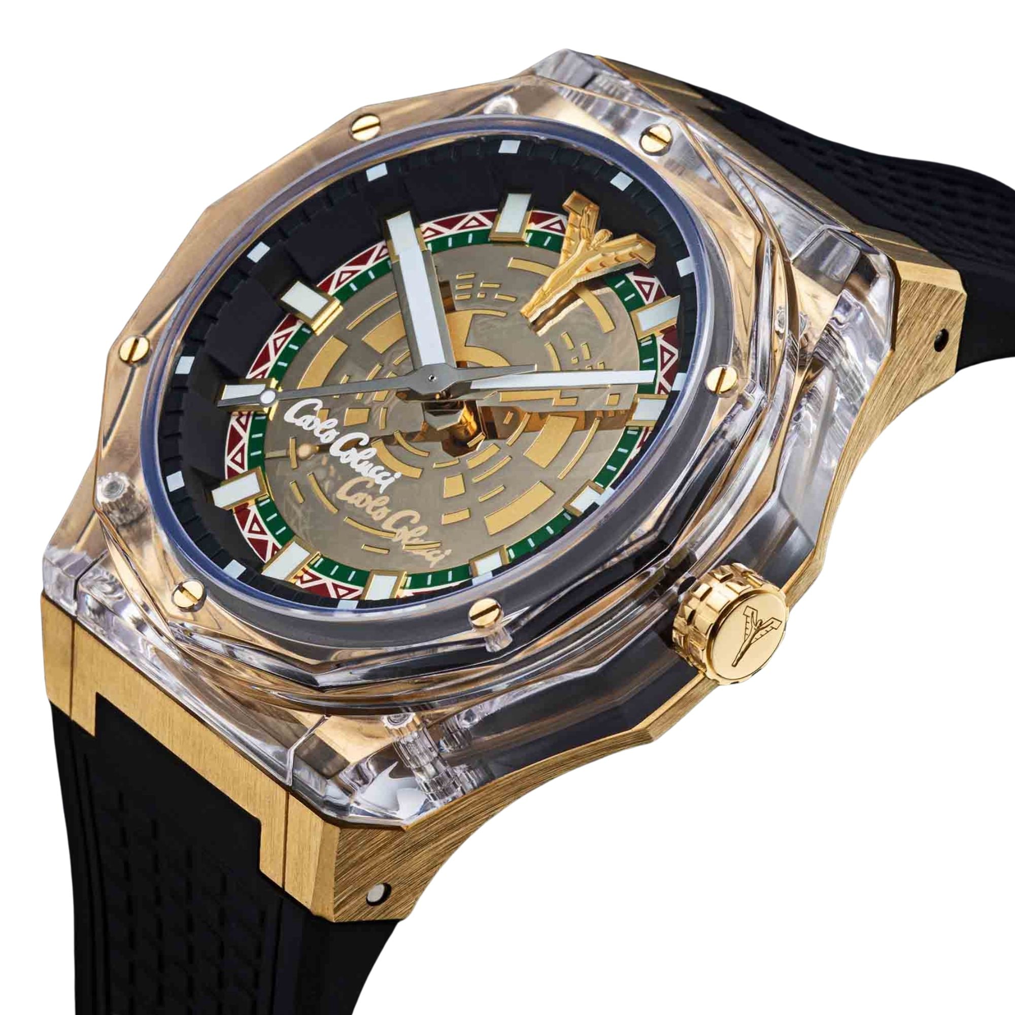 CARLO COLUCCI Quarzuhr »CC502-1« Armbanduhr, Herrenuhr, Silikonarmband, analog