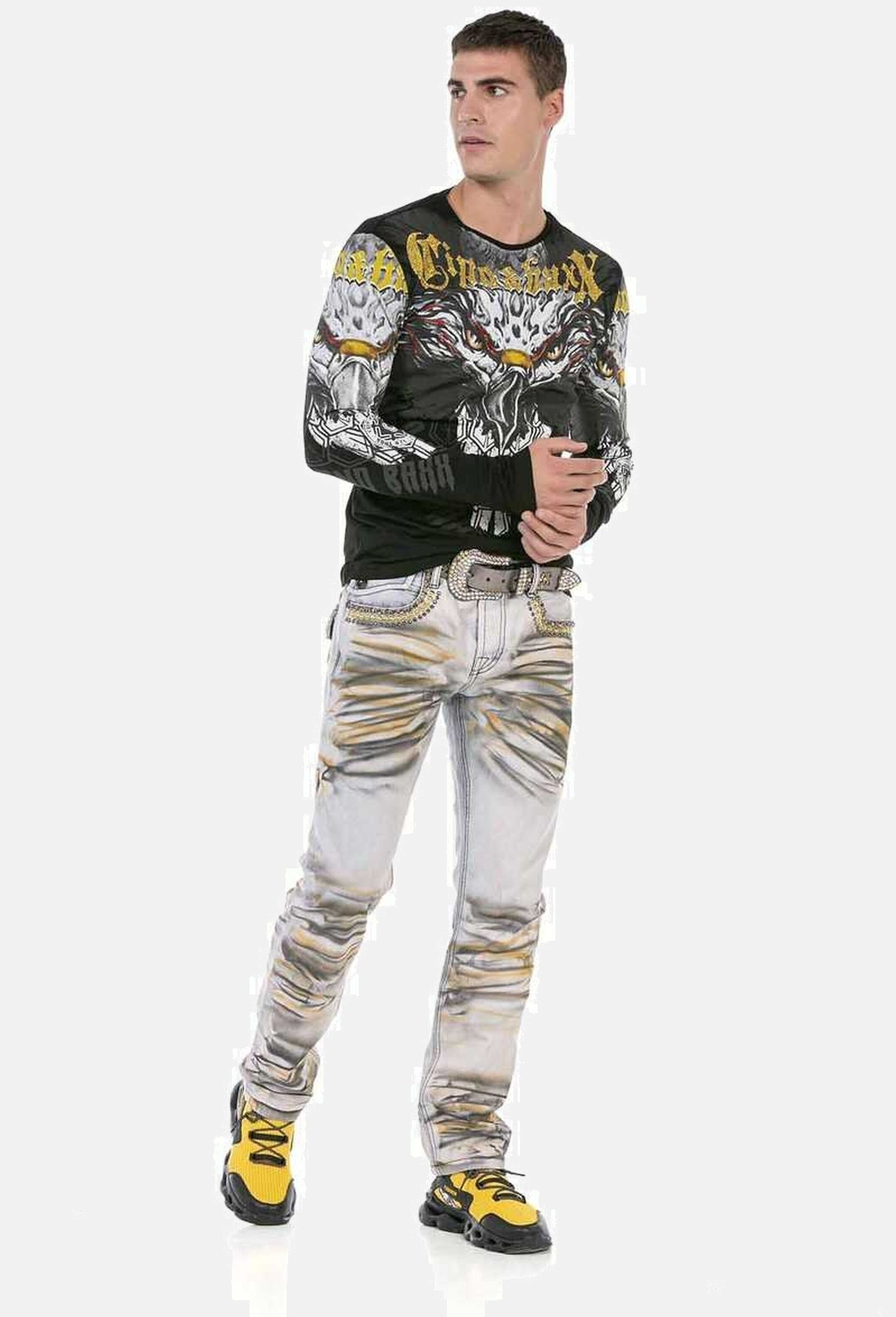 Cipo & Baxx 5-Pocket-Jeans »Cipo & Baxx Jeans« in extravagantem Look, CD733