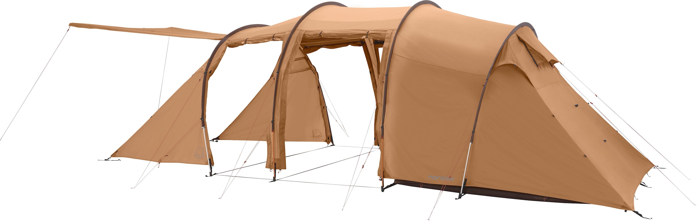 Nordisk Gruppenzelt »Reisa 6 PU Tent Cashew/Brown«, 6 St. Personen, (Packung, 1 tlg.)