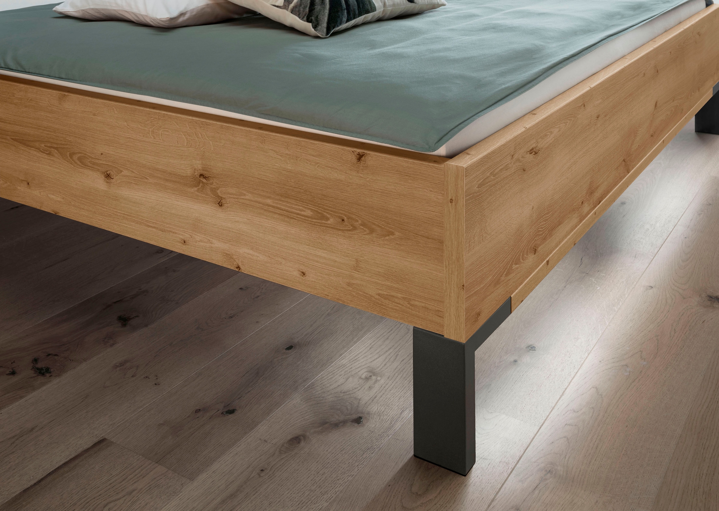 WIEMANN Futonbett »Monaco, Bettgestell, Bettrahmen, komfortables Polsterkopfteil« 4-fache Liegehöhenverstellung, MADE IN GERMANY,  Polsterkopfteil aus Kunstleder, verschiedene Größen, in Komforthöhe