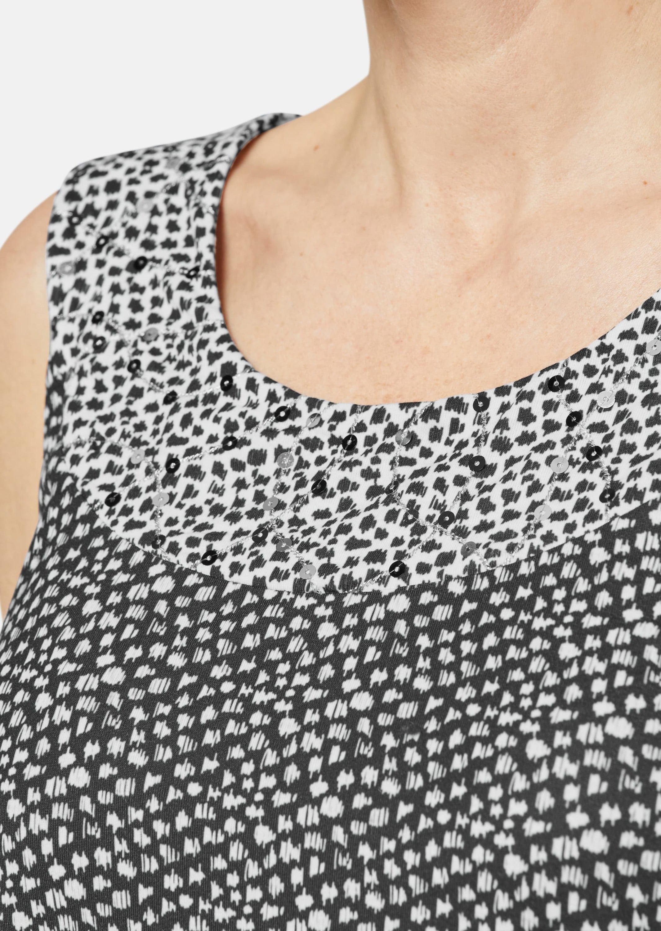 MADELEINE Trägertop »Top Ärmelloses Longtop mit Pailletten-Verzierung«