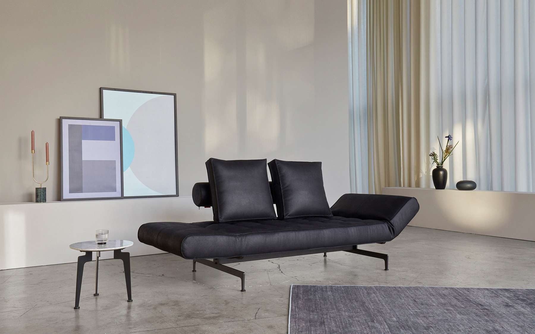 INNOVATION LIVING ™ 3-Sitzer »Ghia Schlafsofa«, eine große Liegefläche mit geringer Stellfläche, beidseitig abklappbar