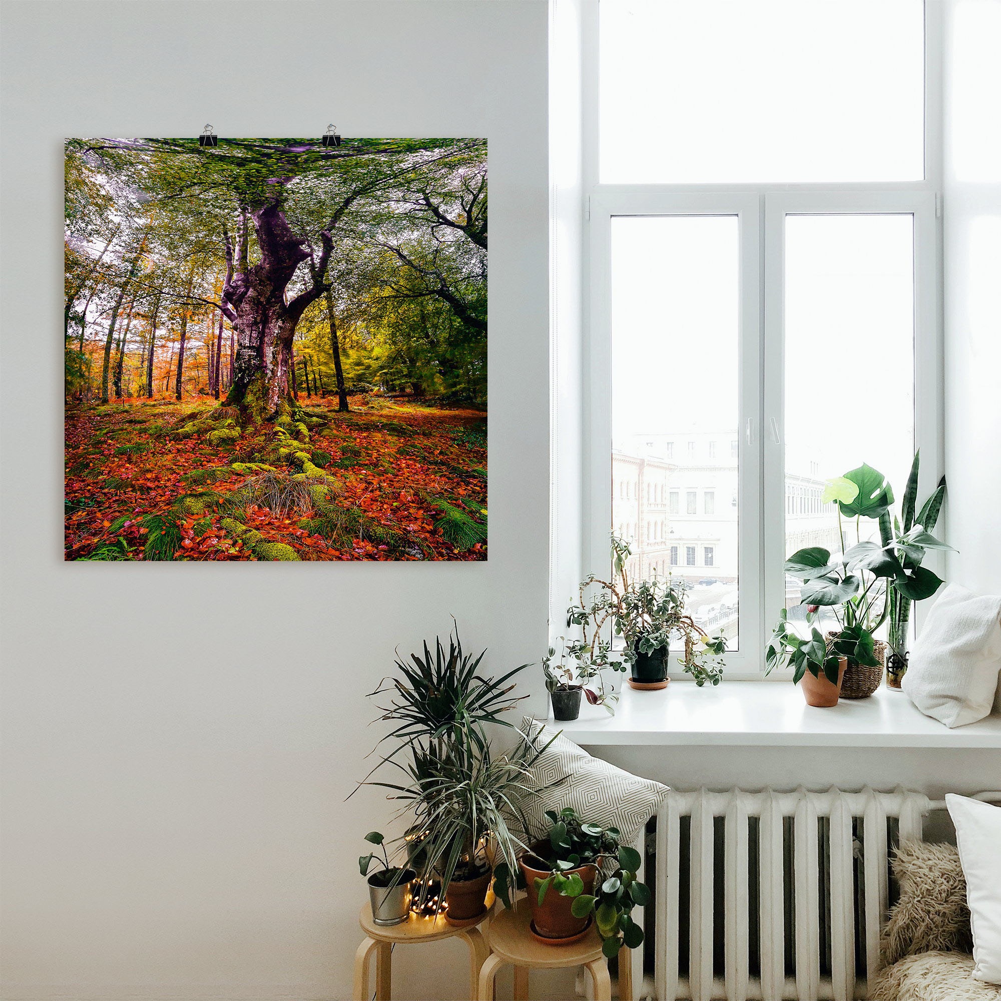 Artland Wandbild »Baum im Wald«, Baumbilder, (1 St.), als Leinwandbild, Poster in verschied. Größen