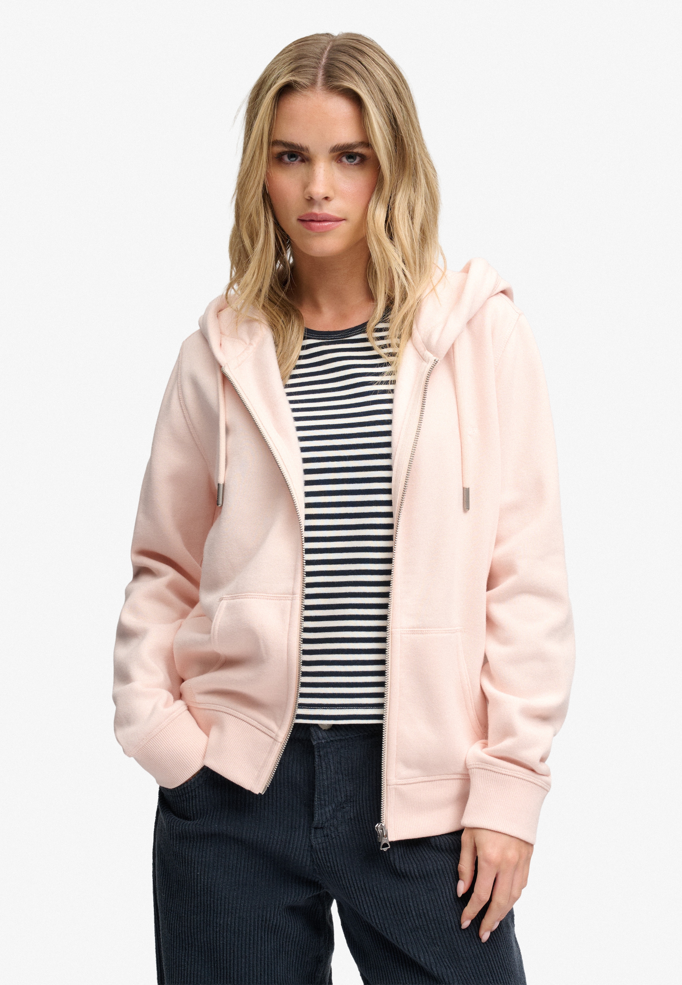 Superdry Kapuzensweatjacke »SIGNATURE EMB ZIPHOOD« Baumwollmischung, relaxed fit