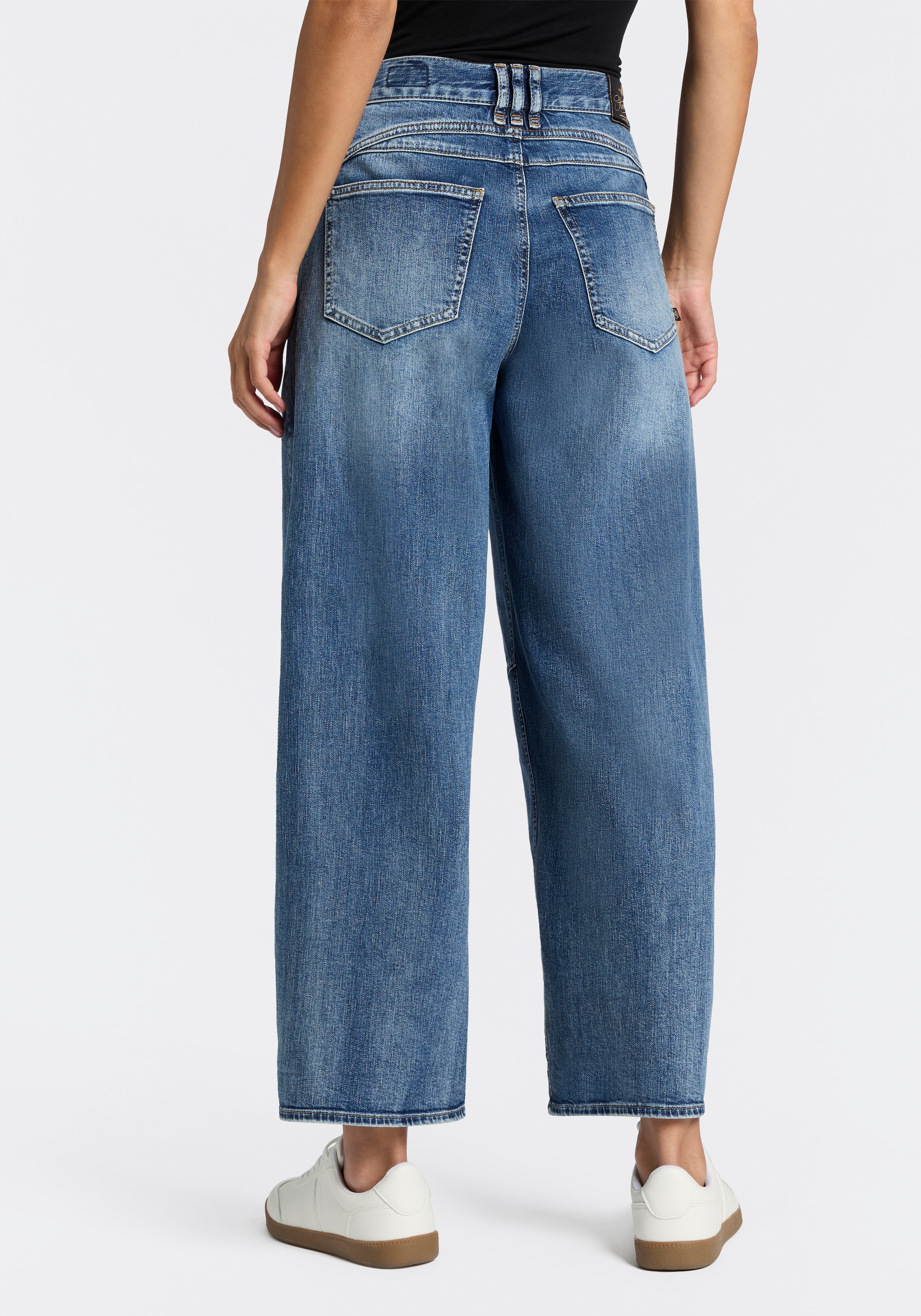 Herrlicher 5-Pocket-Jeans »Barrow Denim Stretch« im Barrel Fit, hoher Bund