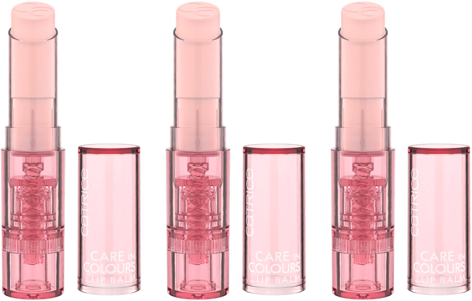 Lippenbalsam »Care In Colours Lip Balm«, (Set, 3 tlg.)