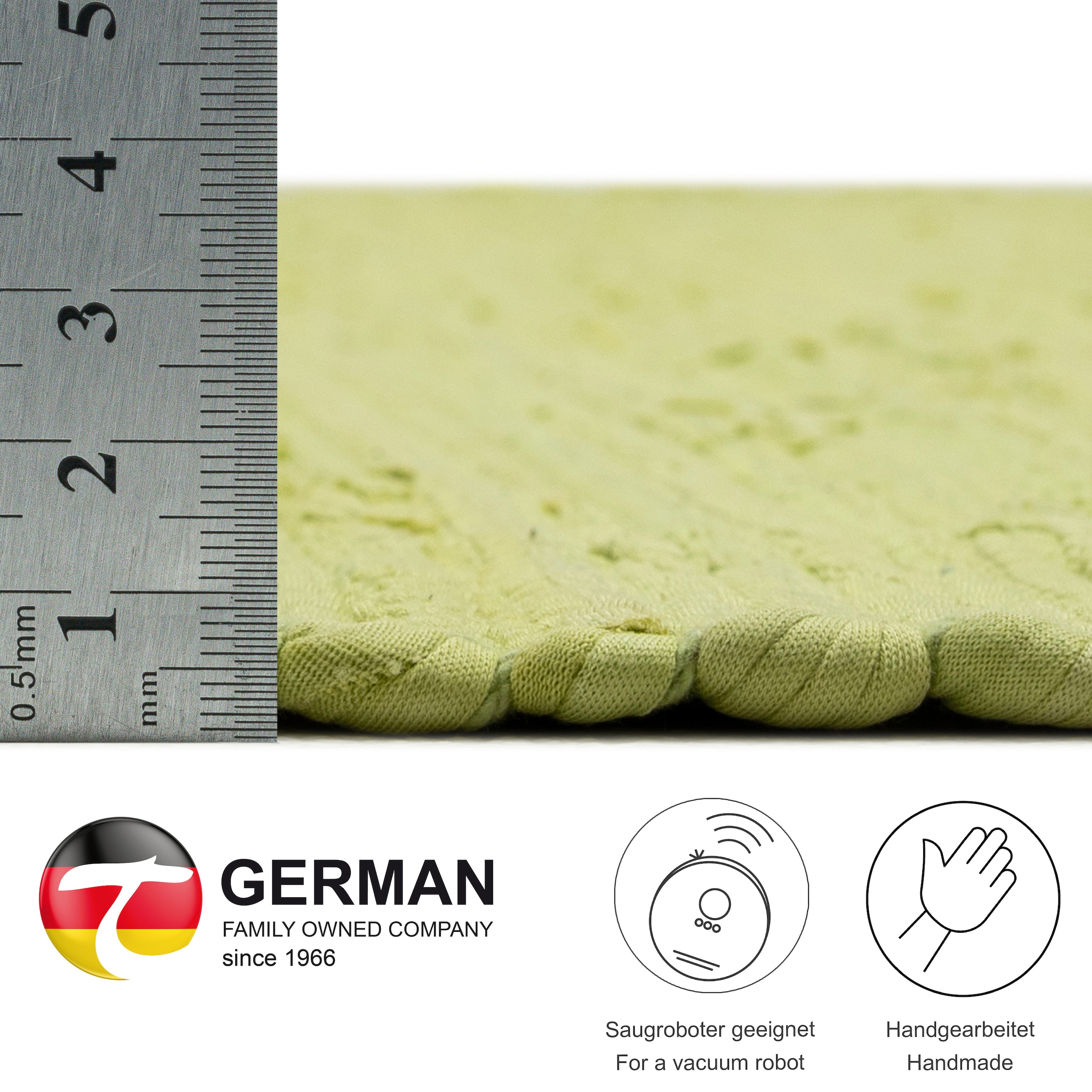 THEKO Teppich »Happy Cotton Fleckerl, handgewebt« rechteckig 5 mm Höhe Flachgewebe, reine Baumwolle, meliert, mit Fransen, auch als Läufer