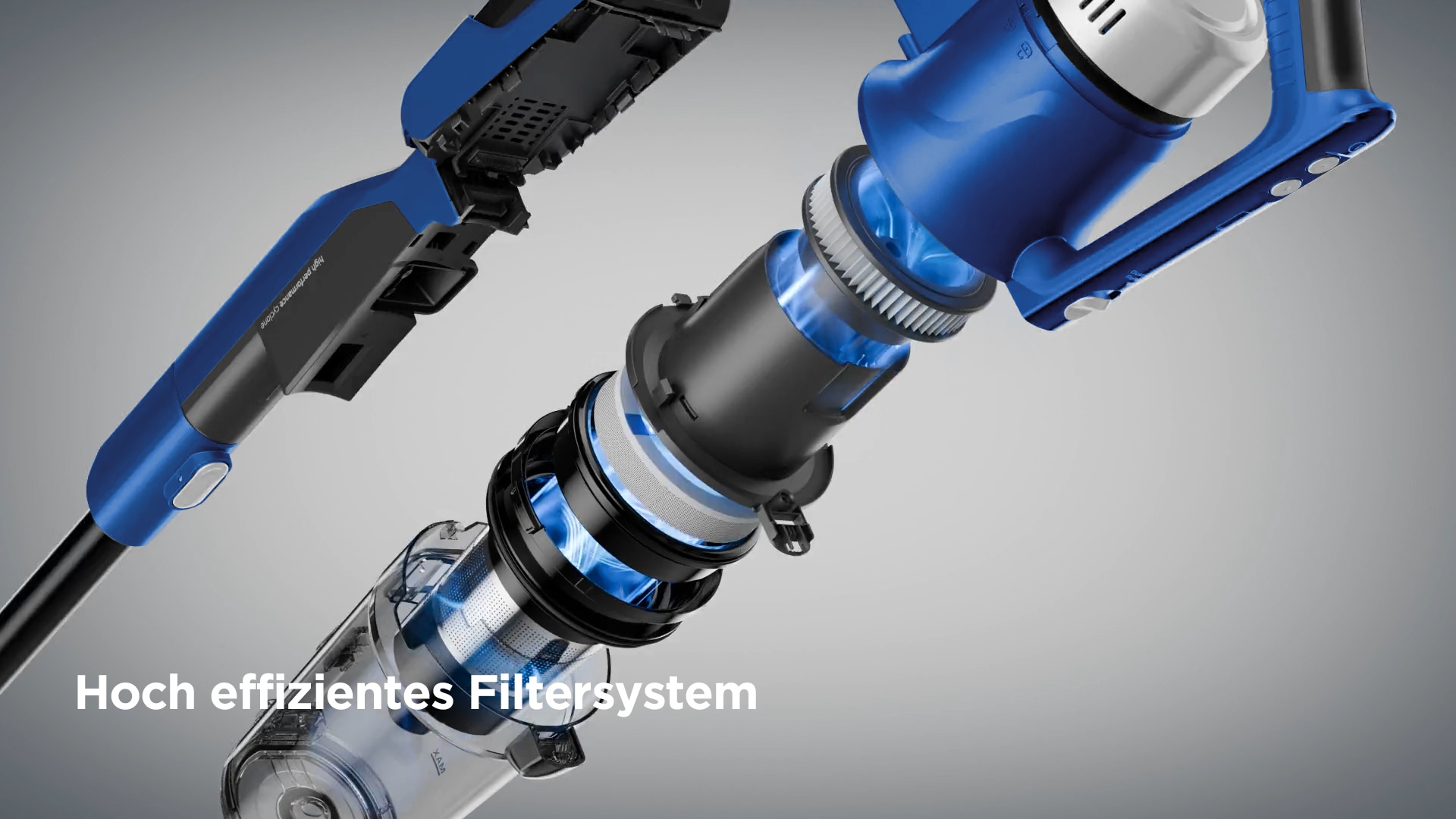 Hanseatic Akku-Stielstaubsauger »HVSS350600SMC mit Absaugstation, bis zu 60 min. Akkulaufzeit«, Düse mit LED Beleuchtung, mit Auto Empty Funktion