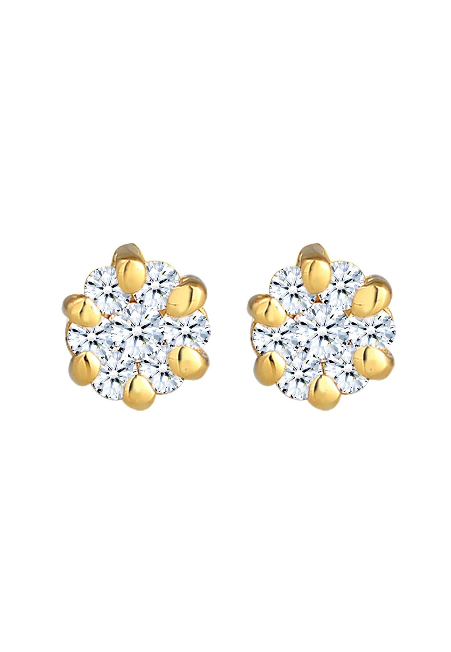 Elli DIAMONDS Paar Ohrstecker »Ohrringe Ohrstecker Diamant Weiß Brillantschliff (0.024 ct) 585 Gelbgold«