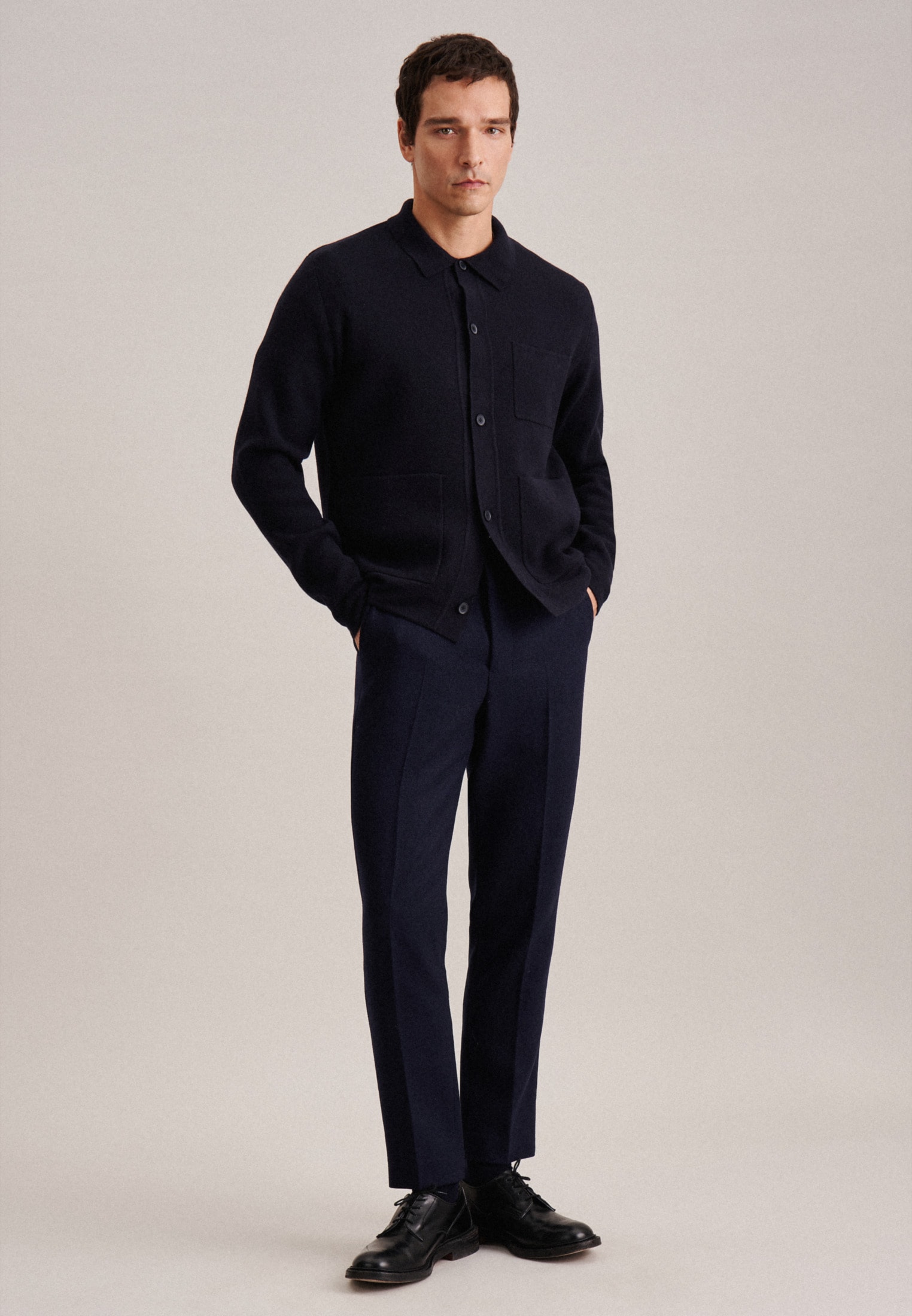 seidensticker Strickjacke »Regular« Langarm Kragen Uni