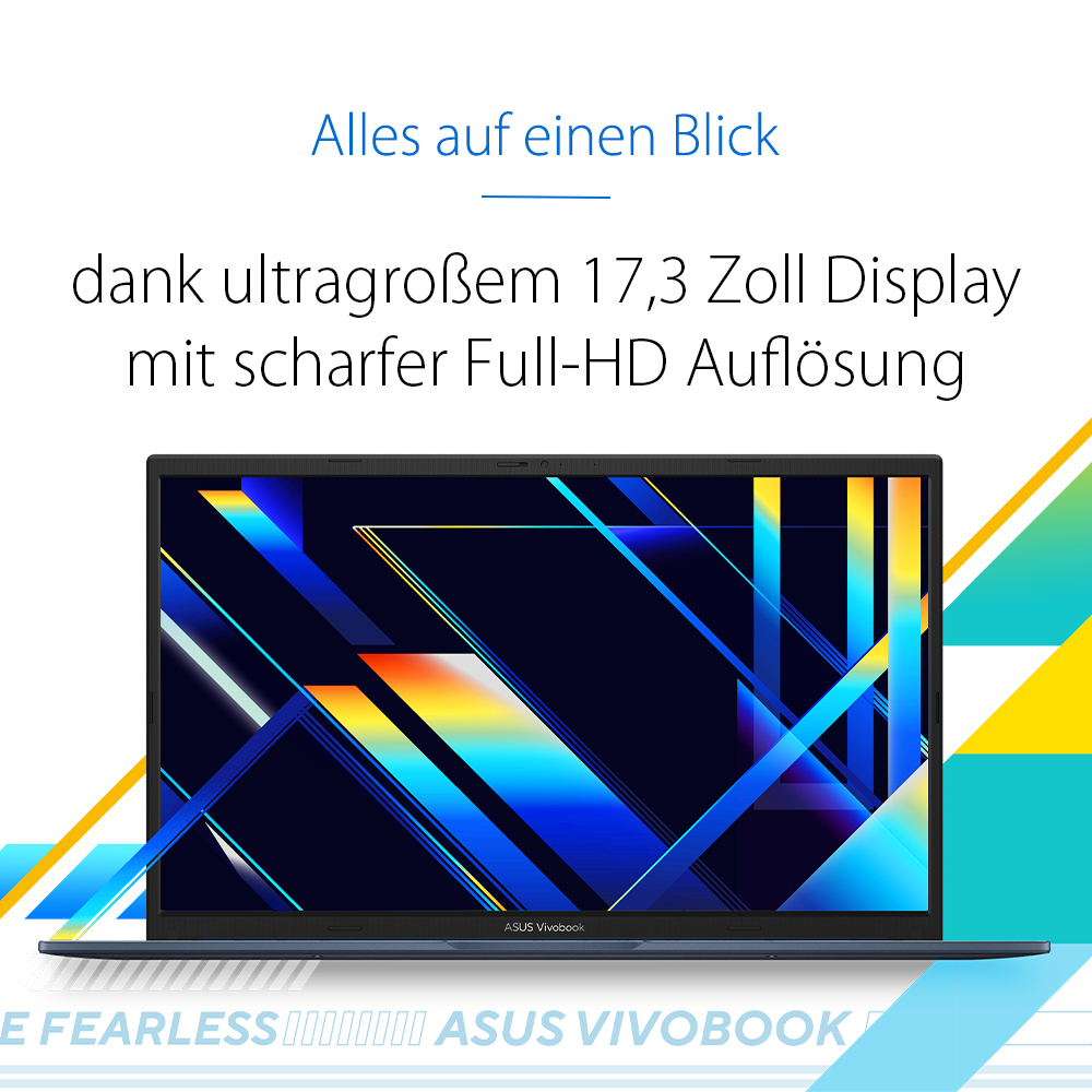 Asus Notebook »VivoBook 17 C7-150U 16 1TB X1704VA-AU918W« 43,9 cm / 17,3 Intel Core i7 Intel Graphics 1.000 GB SSD