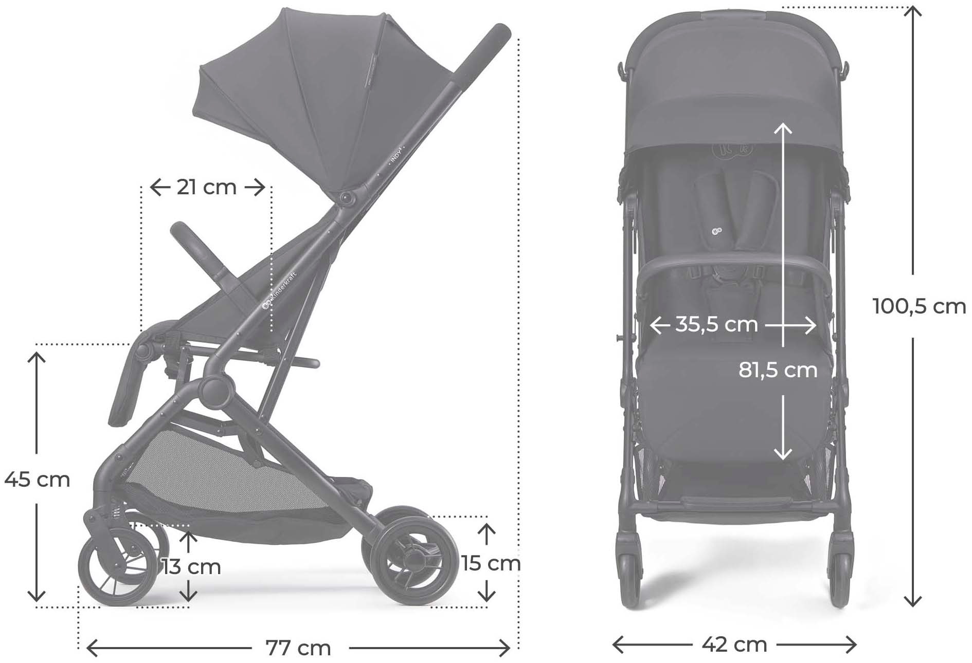 Kinderkraft Kinder-Buggy »INDY 3« 15 kg