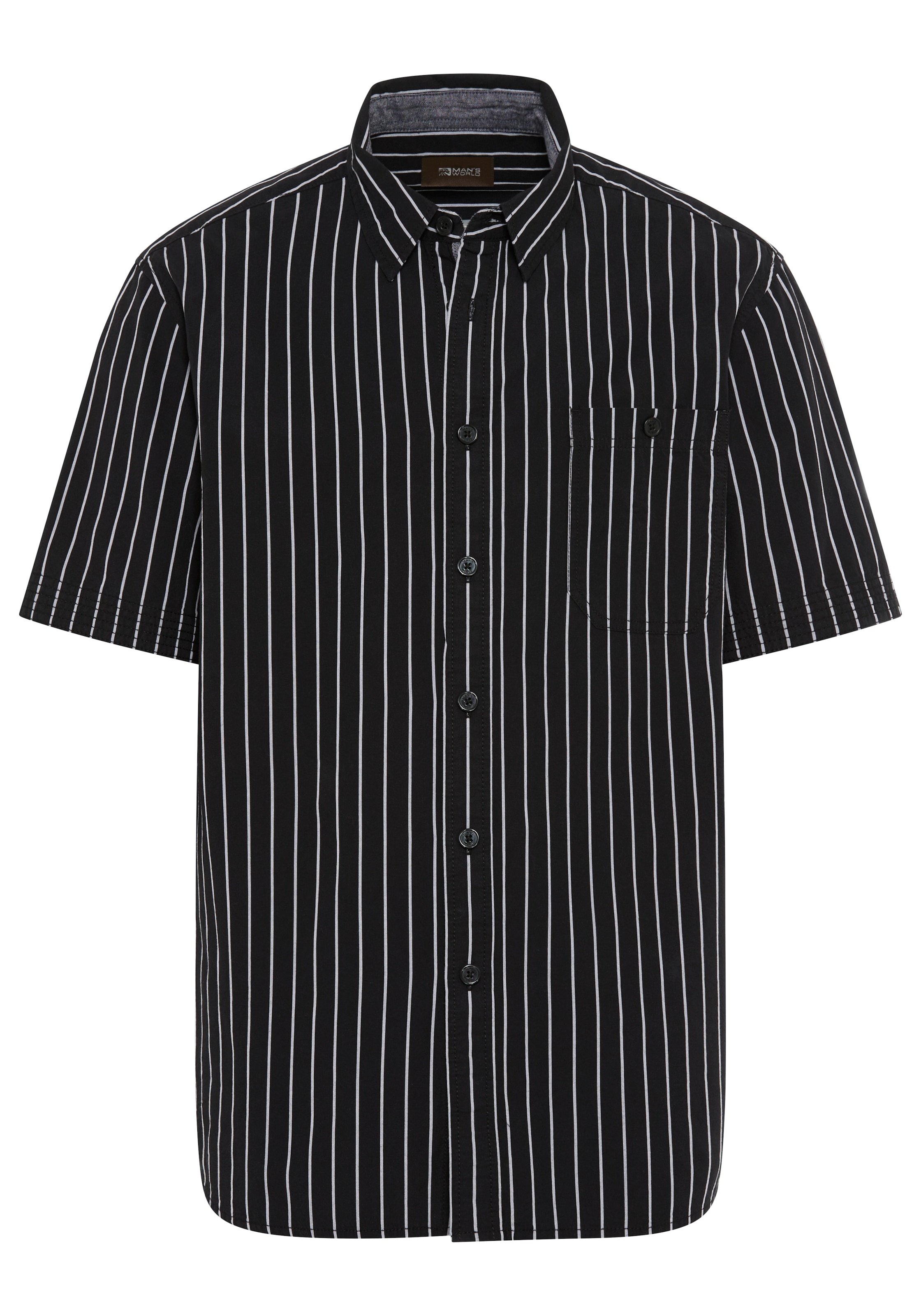 Man's World Kurzarmhemd modern gestreift