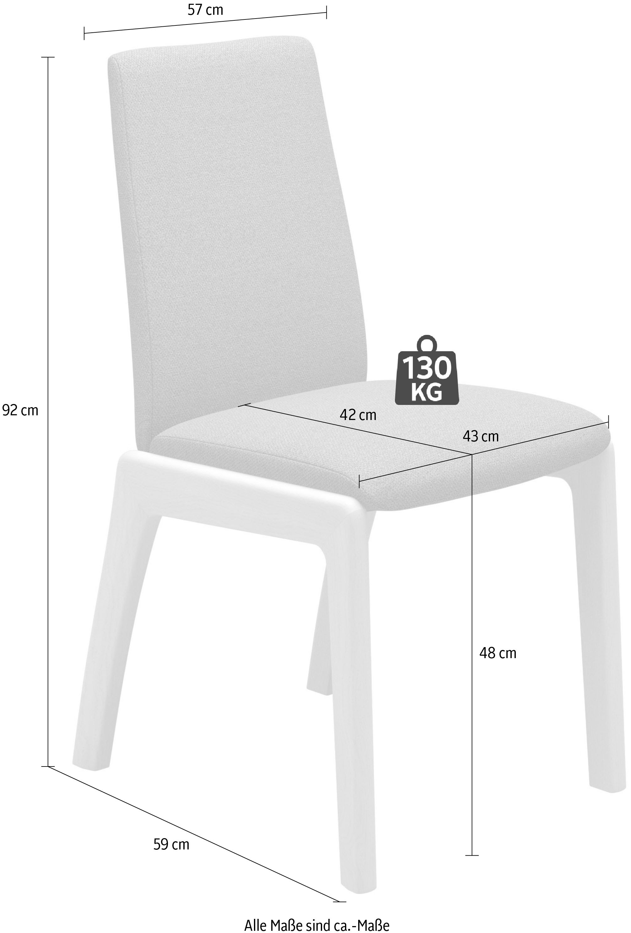 Stressless® Polsterstuhl »Laurel«, Leder PALOMA, Low Back, Größe M, mit abgerundeten Beinen in Eiche natur
