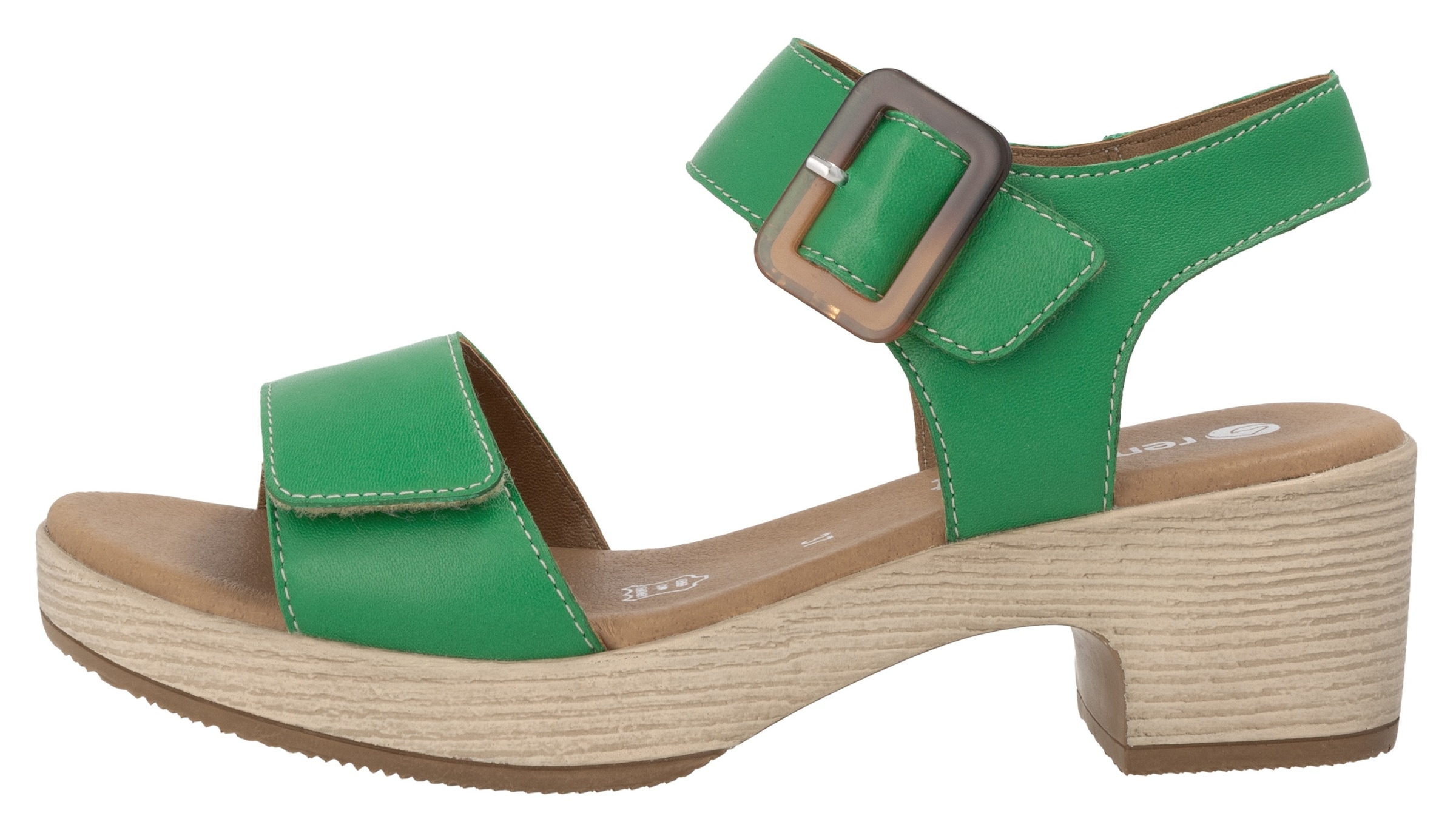 Remonte Sandalette, Blockabsatz, Sommerschuh, Sandale mit Klettverschlüssen