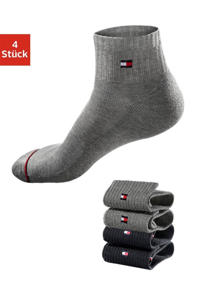 Tommy Hilfiger Kurzsocken, (4 Paar), mit weichem Frottee