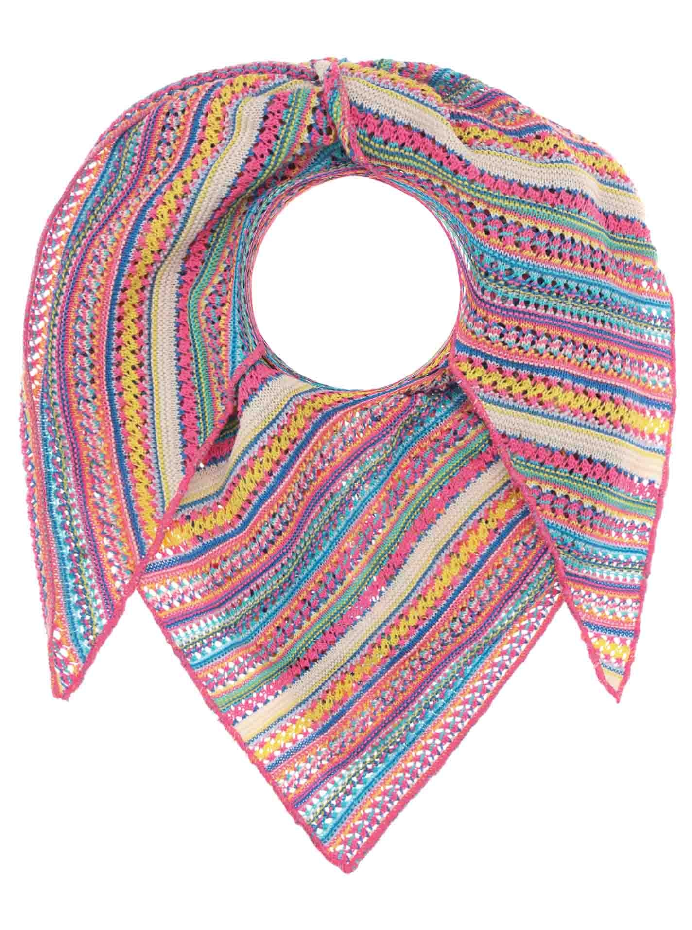 Zwillingsherz Dreieckstuch »"Hippie"« buntes Muster, Strick, wärmend