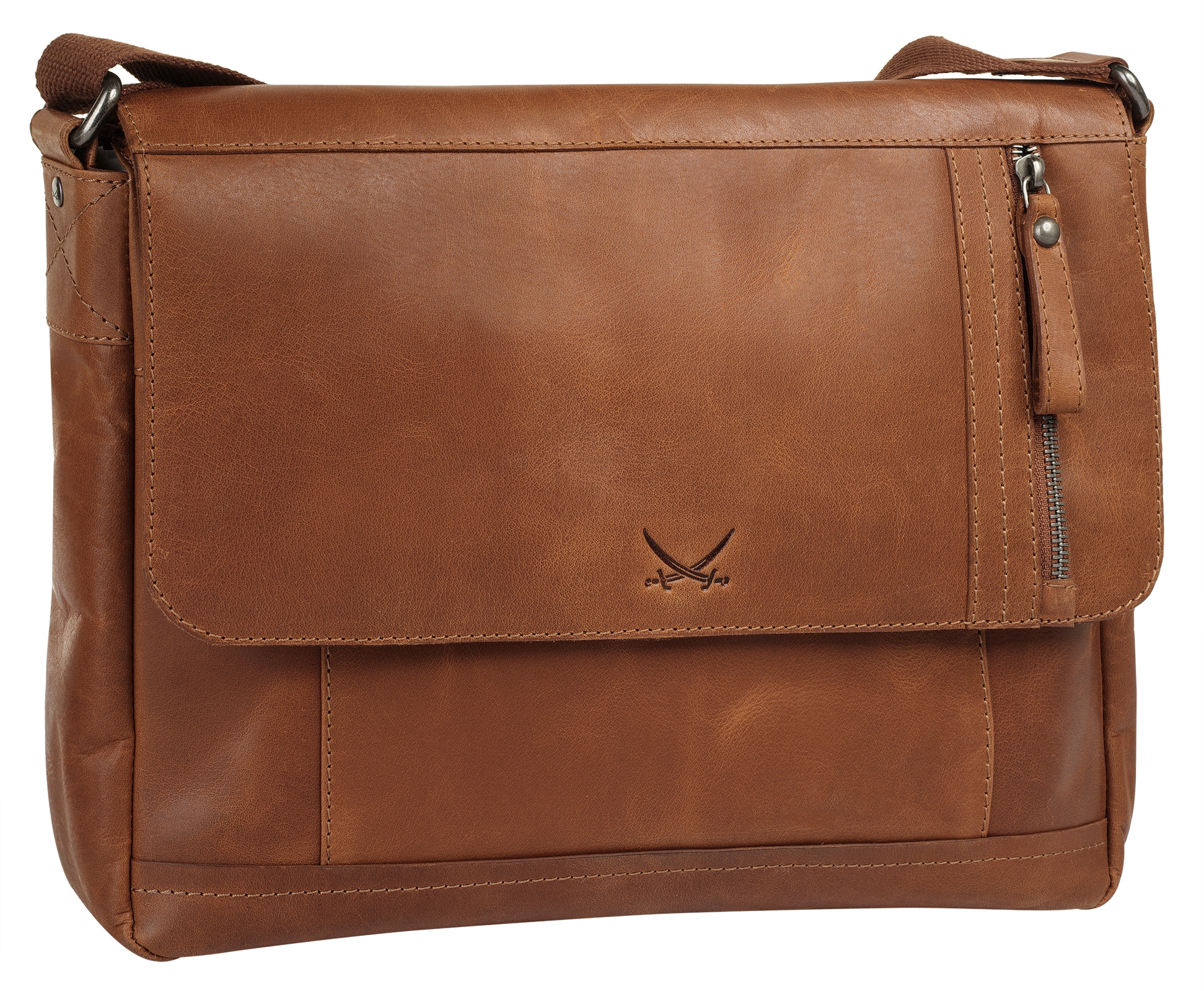 Sansibar Messenger Bag, echt Leder
