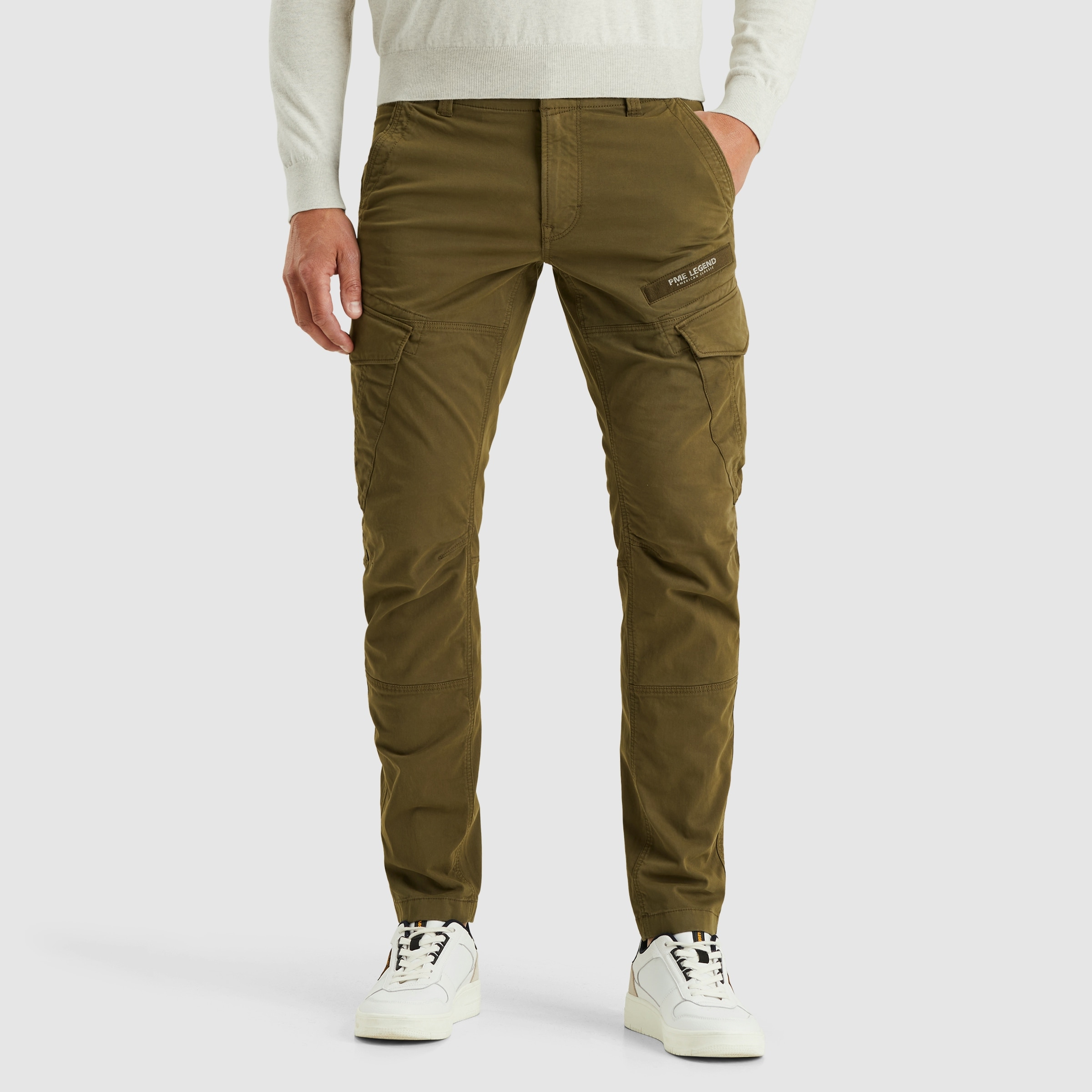 PME LEGEND Cargohose »Nordrop Stretch Twill«  mit Logo Stickerei