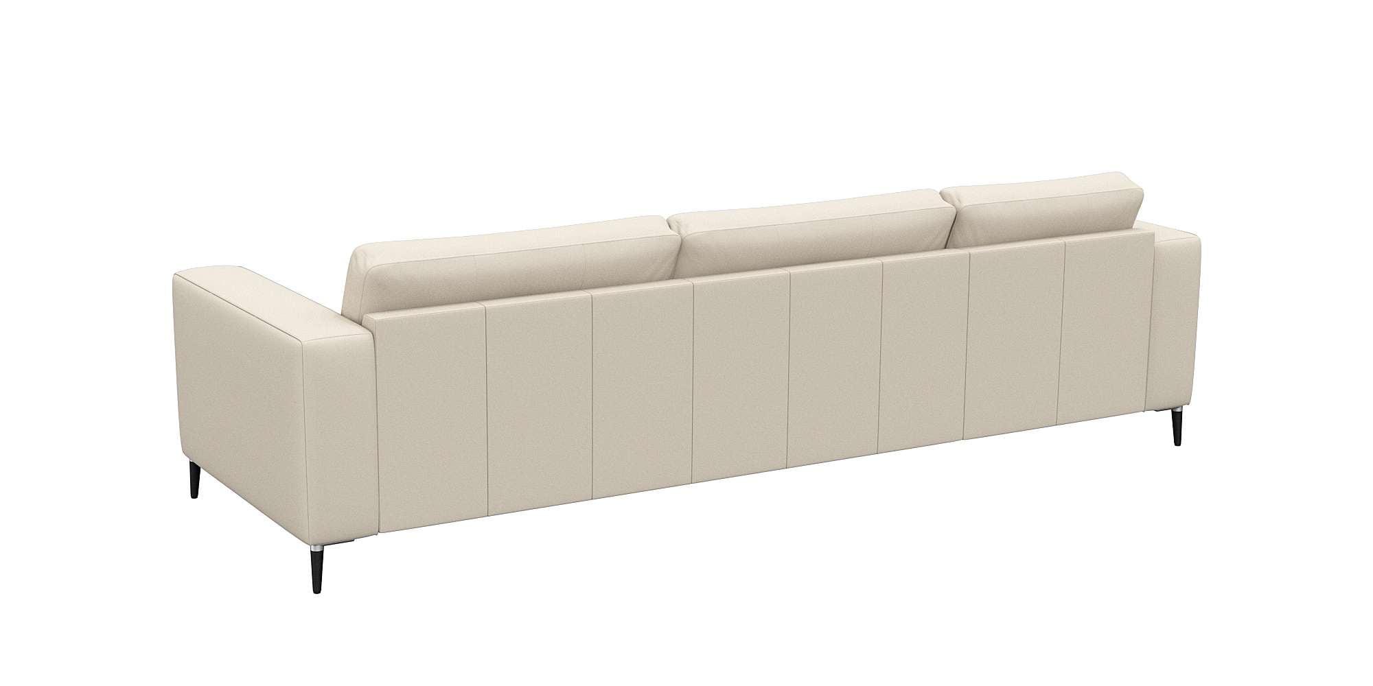 FLEXLUX Ecksofa »Fiore, super Sitzkomfort durch Kaltschaum im Sitz, L-Form«, breite Armlehnen, Kaltschaum, Füße Alu+schwarz
