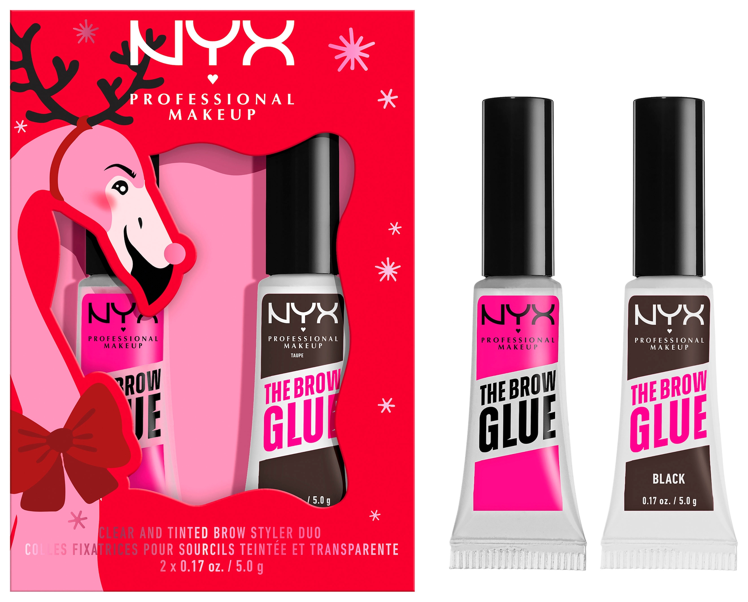 NYX Kosmetik-Set Glue bestellen Brow Makeup deckend »NYX Textur Gel, Finish Stick UNIVERSAL Duo«, Professional 